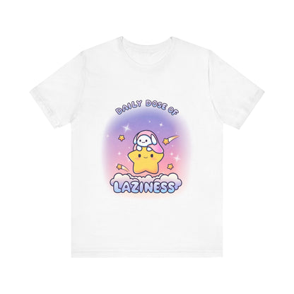 Daily Dose of Laziness Tee, Cute Relaxed Fit T Shirt - Pink X Holic