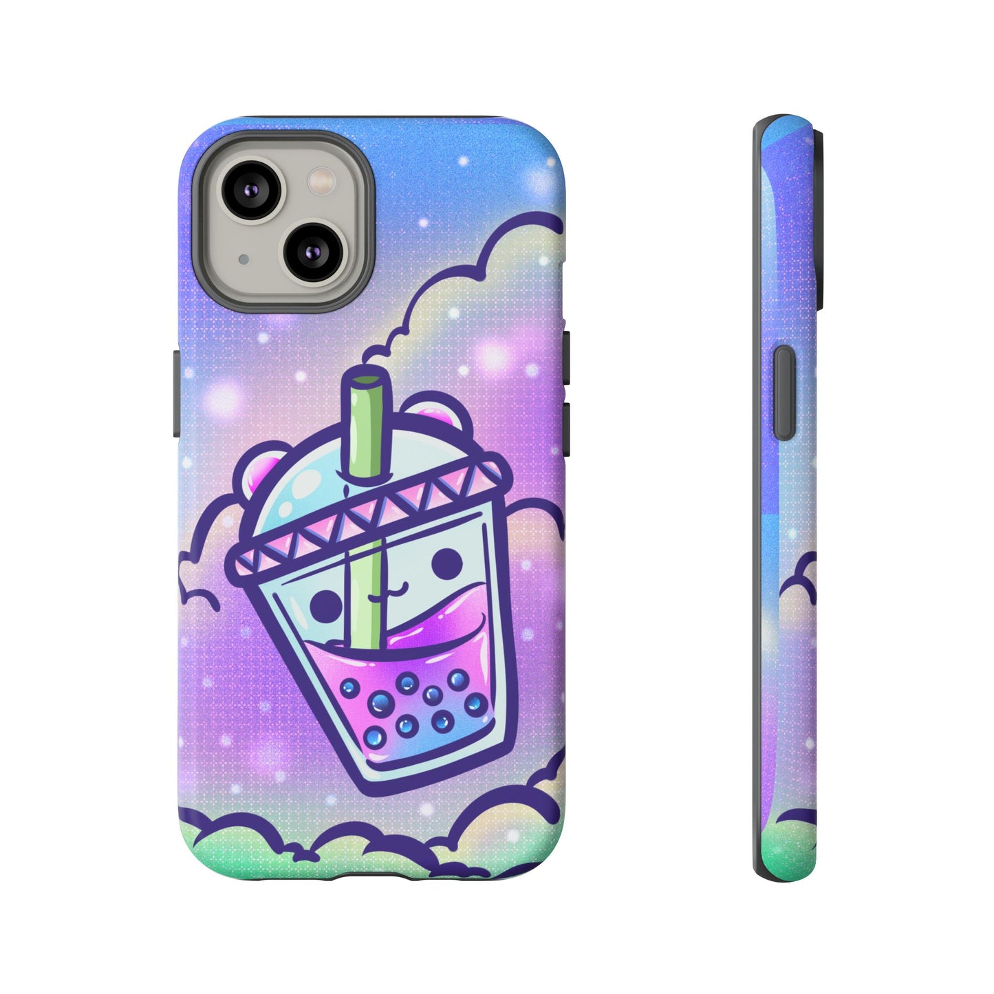 Sparkly Clouds Boba Phone Case