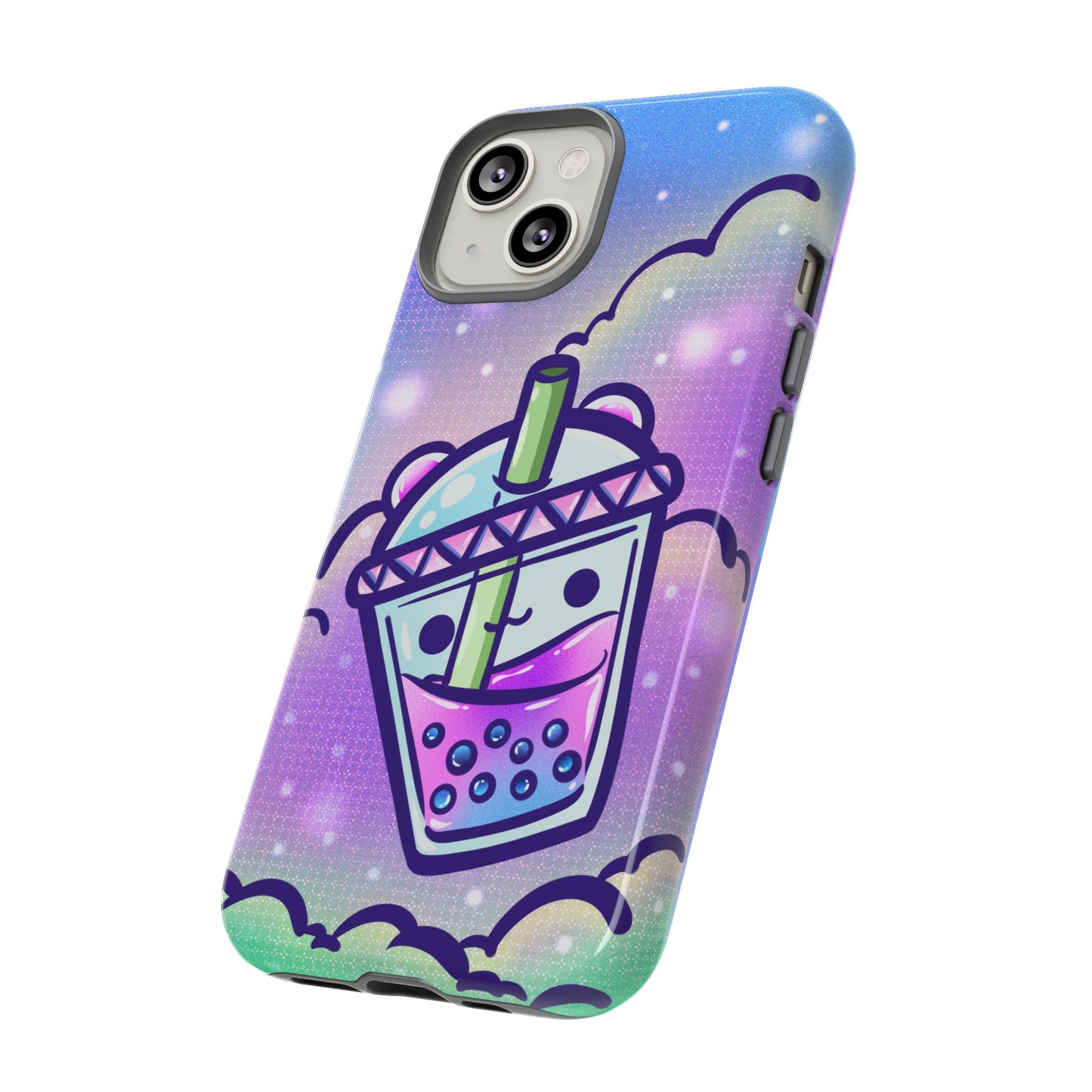Sparkly Clouds Boba Phone Case