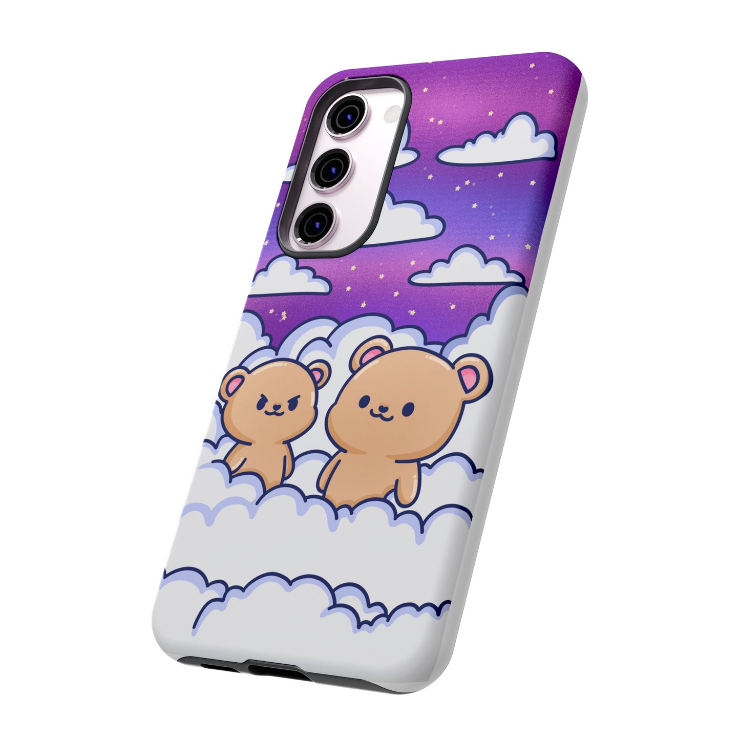 Cloud Cubs Cute Bears on Cloudy Night Sky Phone Case