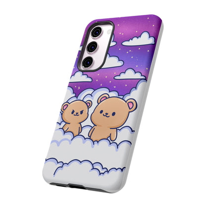 Cloud Cubs Cute Bears on Cloudy Night Sky Phone Case
