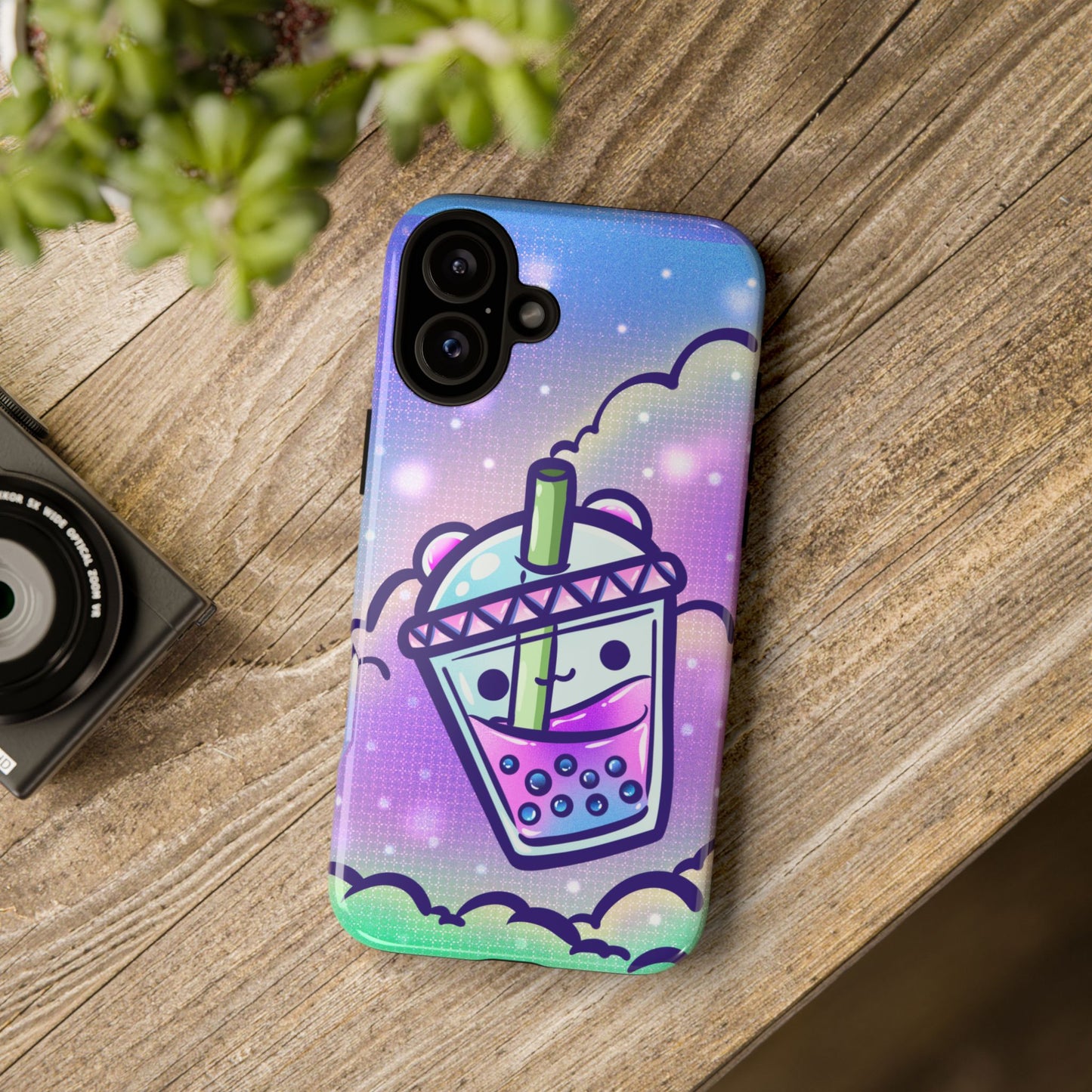 Sparkly Clouds Boba Phone Case