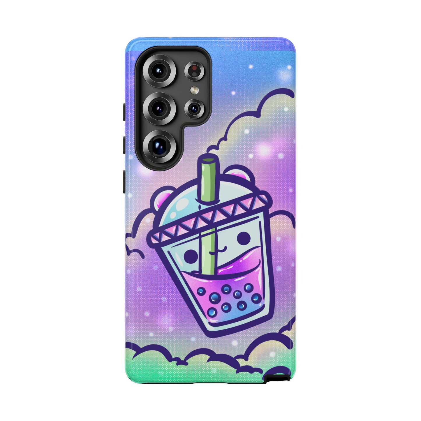 Sparkly Clouds Boba Phone Case