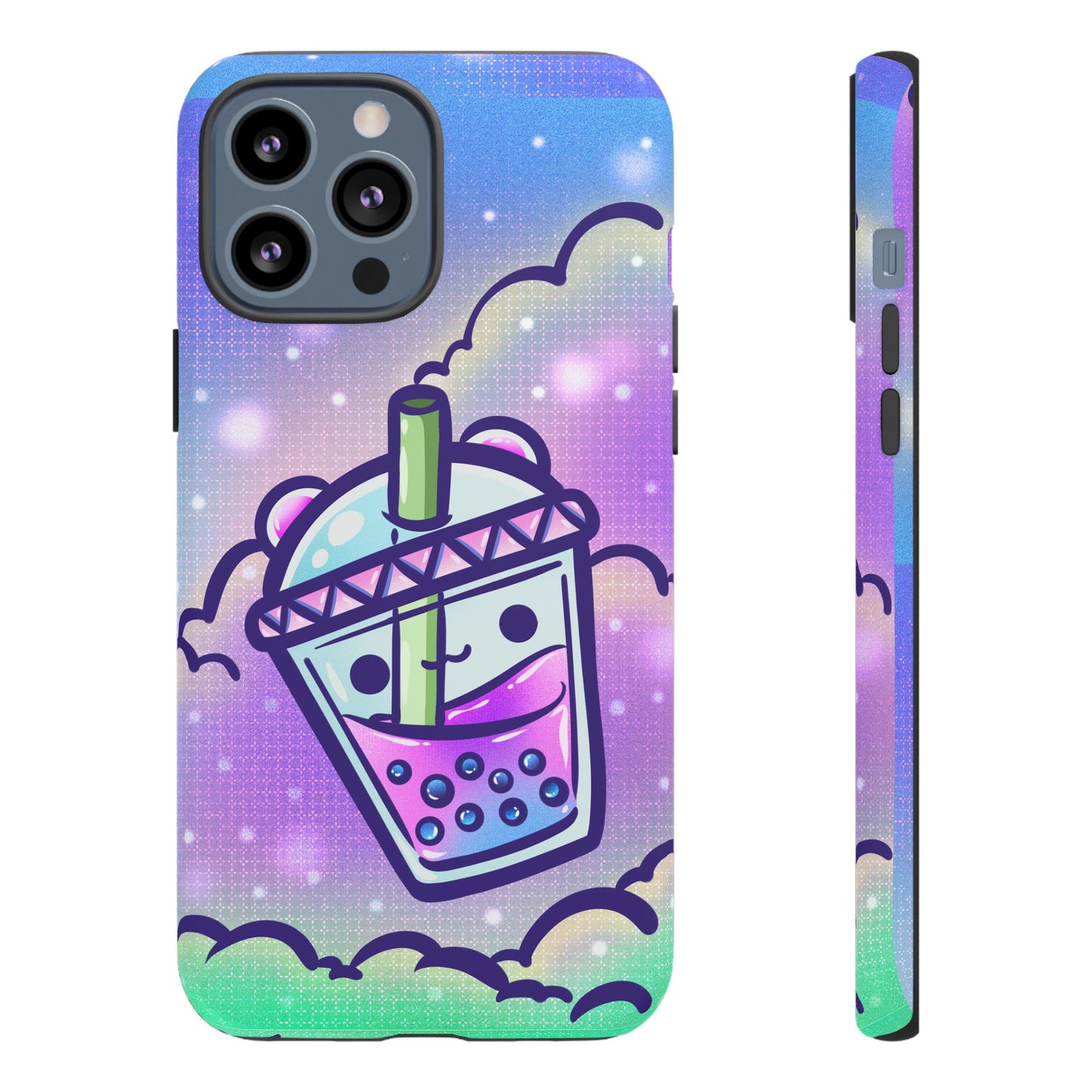 Sparkly Clouds Boba Phone Case