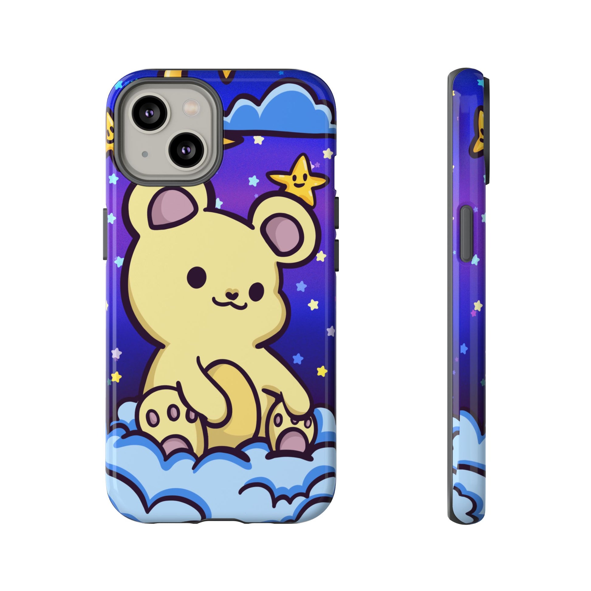 Cloud Cub Nighttime Sky Bear Phone Case - Pink X Holic