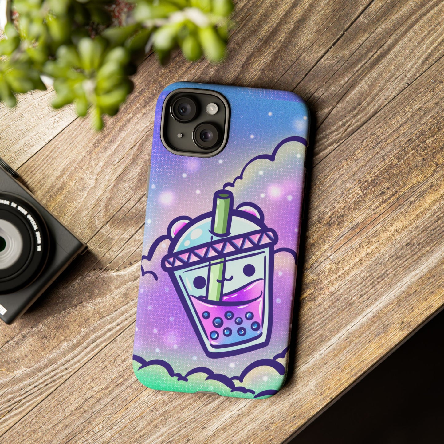 Sparkly Clouds Boba Phone Case