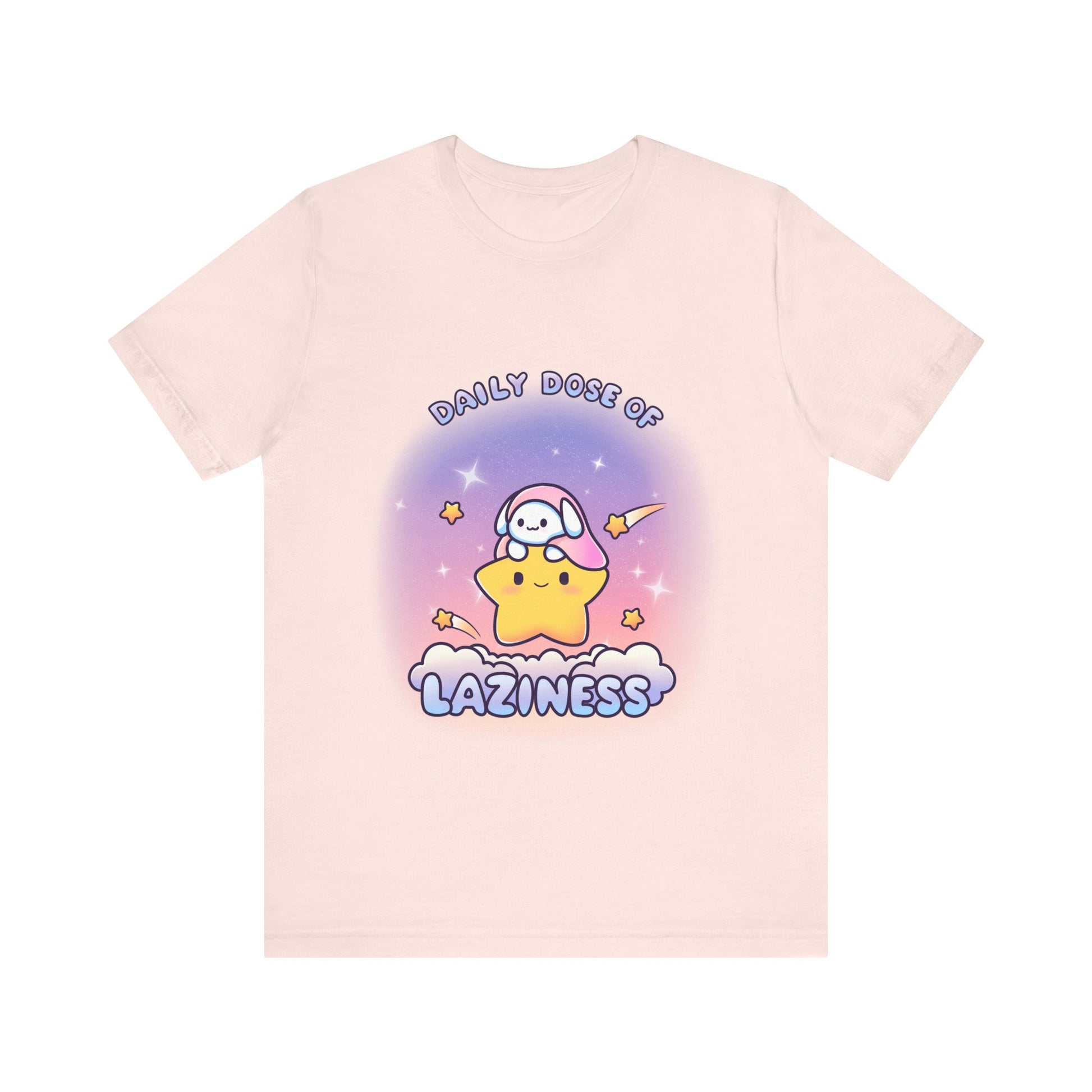 Daily Dose of Laziness Tee, Cute Relaxed Fit T Shirt - Pink X Holic