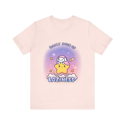 Daily Dose of Laziness Tee, Cute Relaxed Fit T Shirt - Pink X Holic
