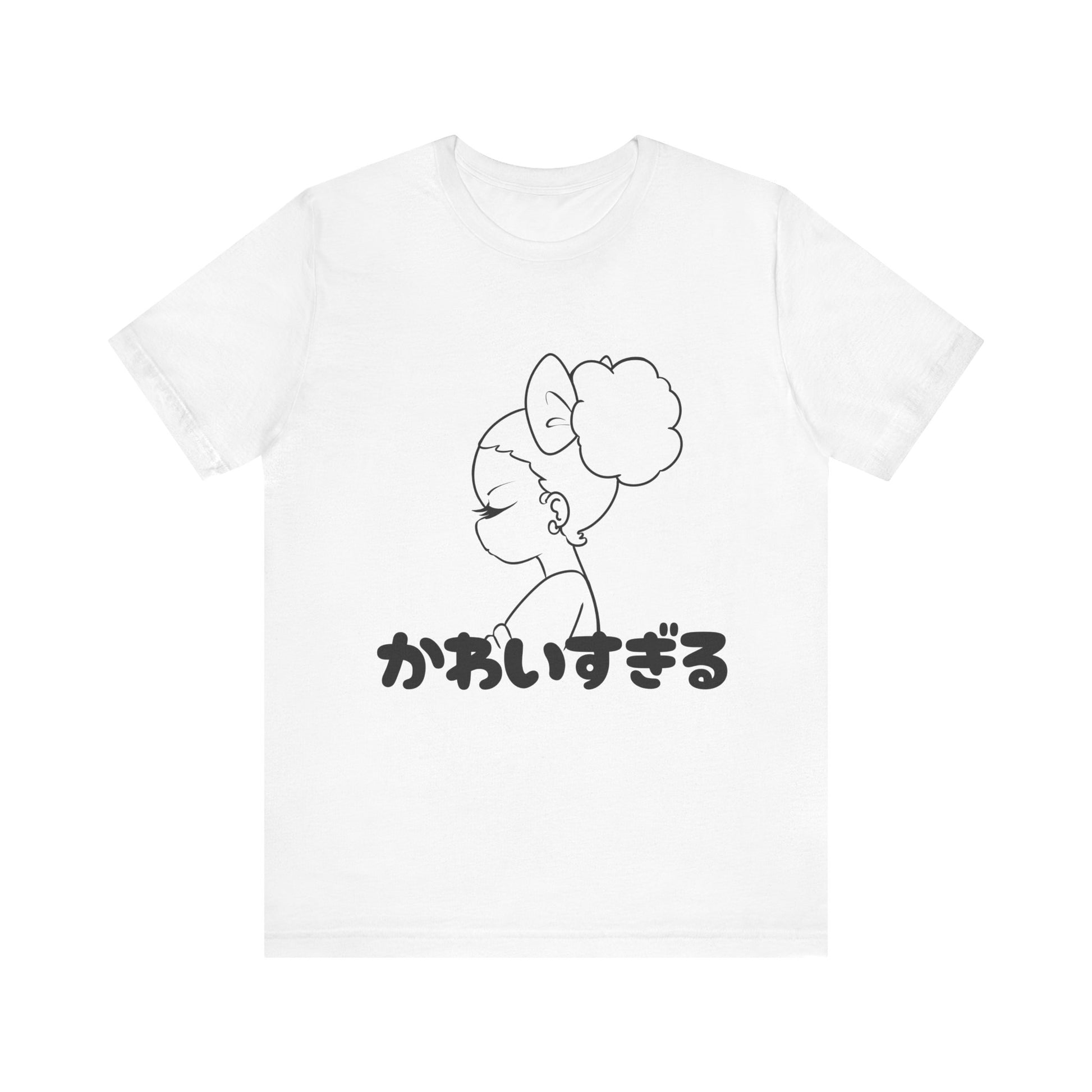 Kawaii Girl with Hair Puff Too Cute in Japanese T Shirt - Pink X Holic