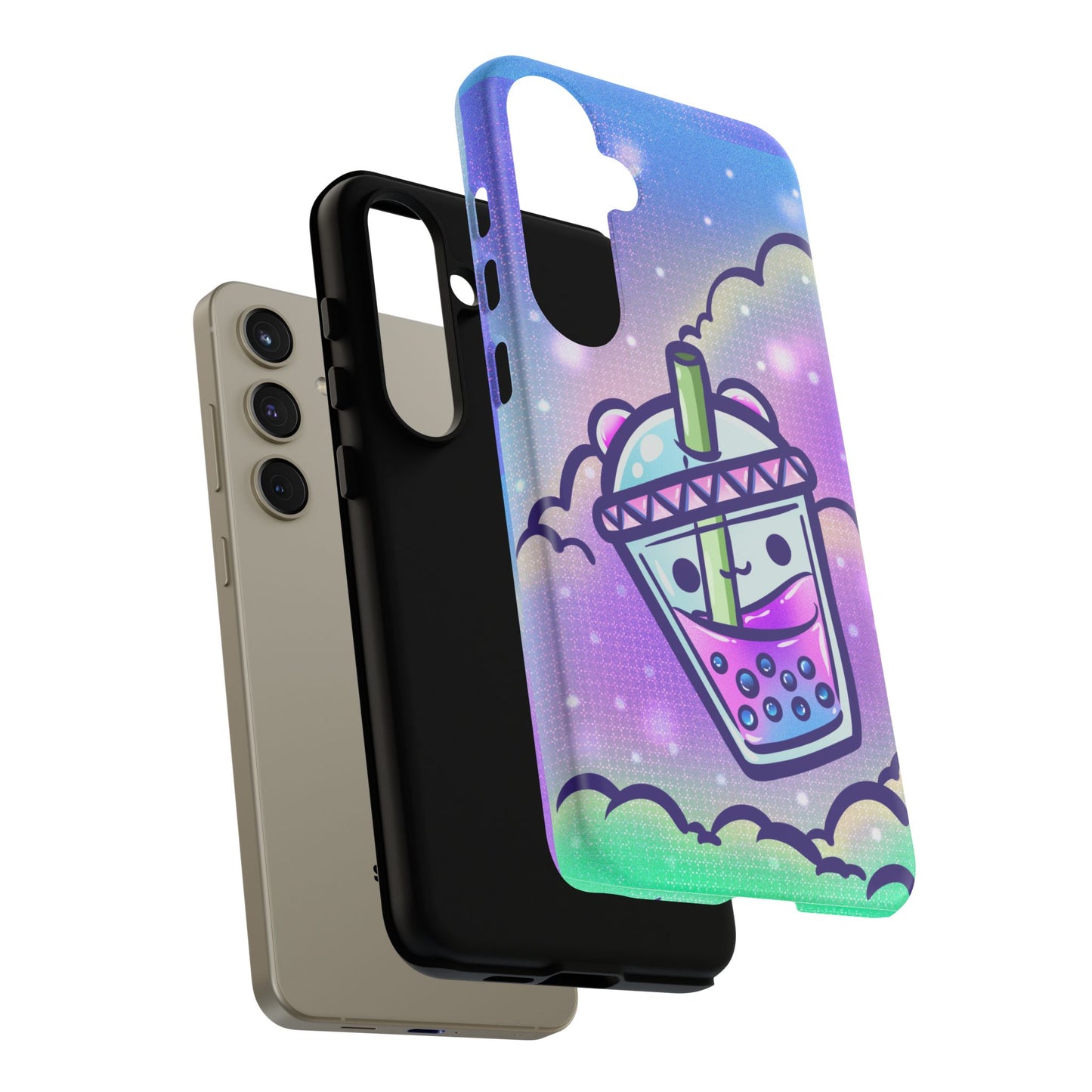 Sparkly Clouds Boba Phone Case