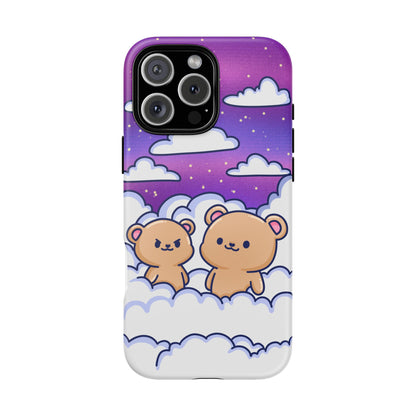Cloud Cubs Cute Bears on Cloudy Night Sky Phone Case