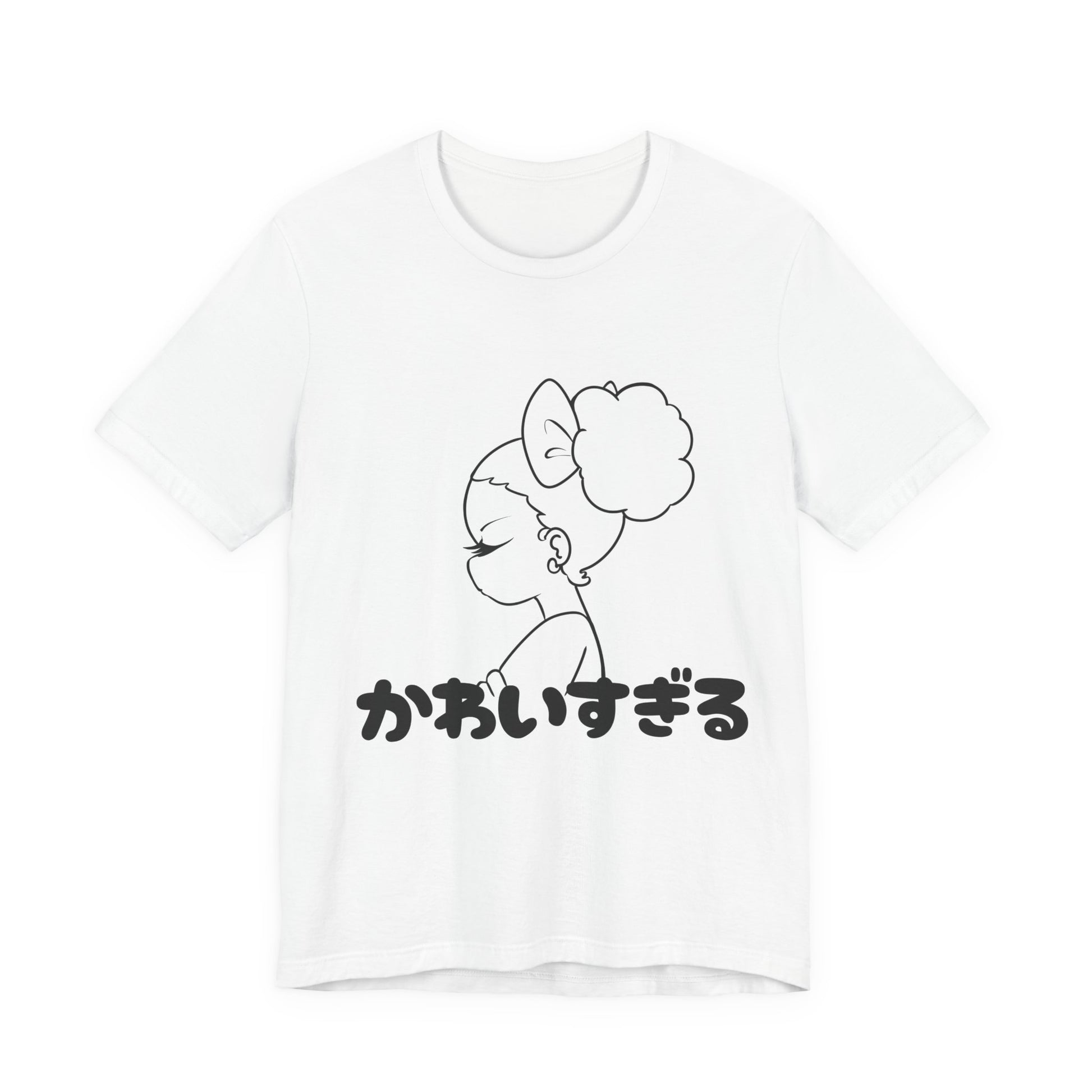 Kawaii Girl with Hair Puff Too Cute in Japanese T Shirt - Pink X Holic