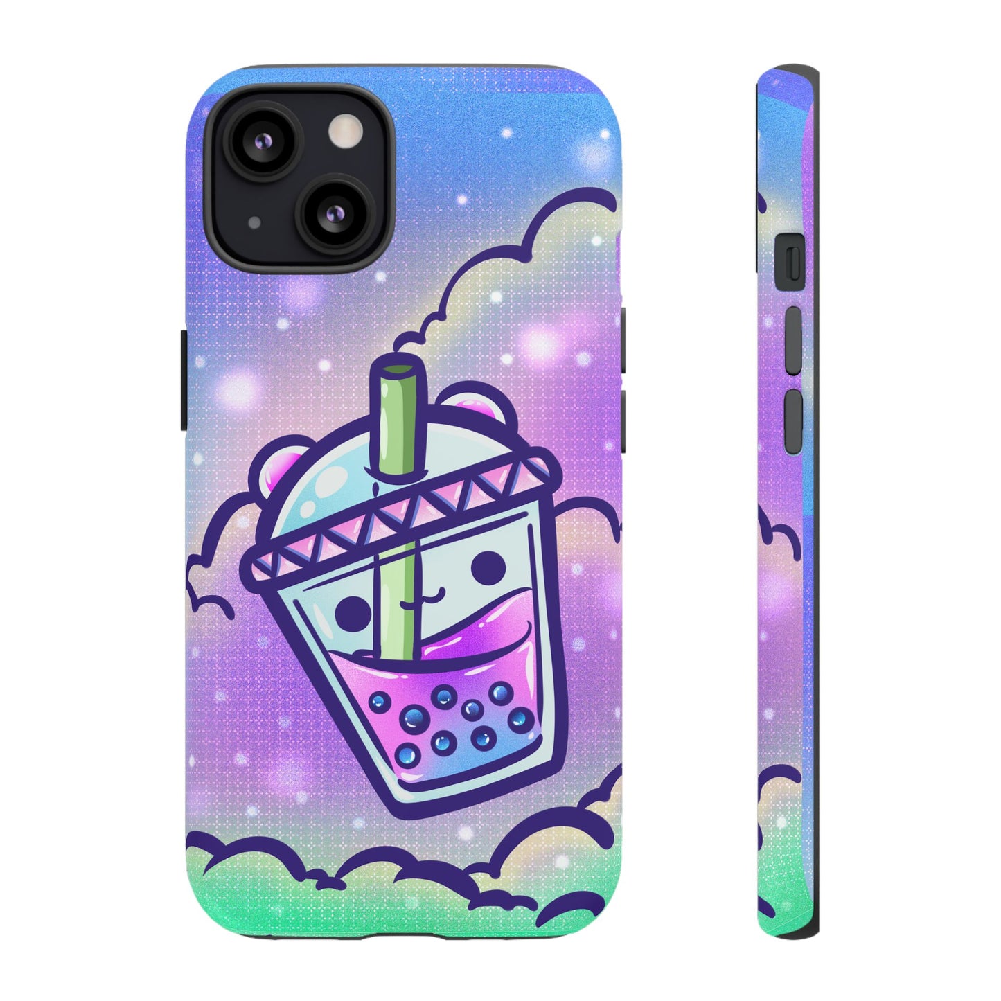 Sparkly Clouds Boba Phone Case