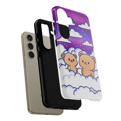 Cloud Cubs Cute Bears on Cloudy Night Sky Phone Case