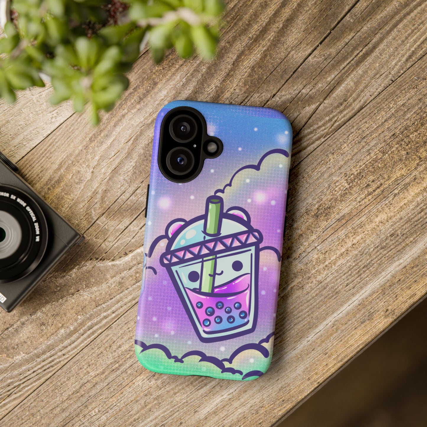 Sparkly Clouds Boba Phone Case