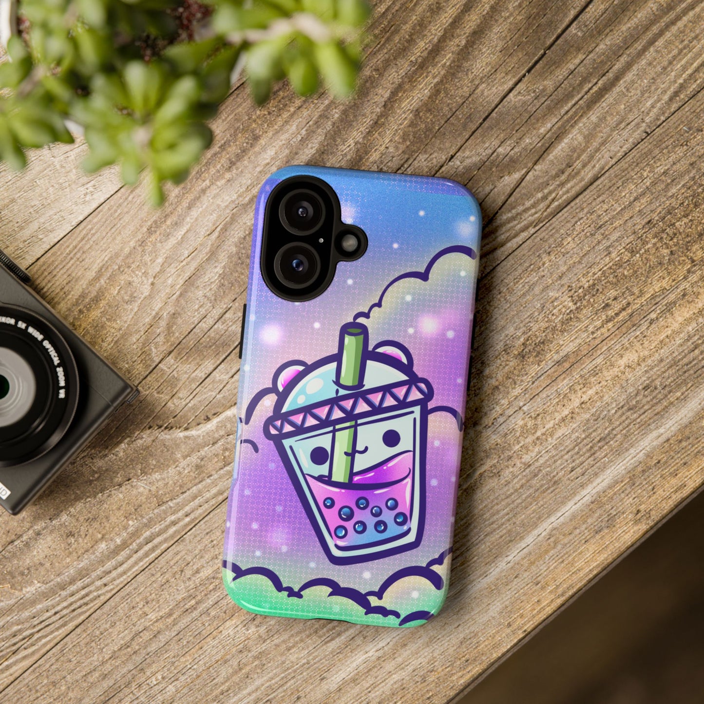 Sparkly Clouds Boba Phone Case