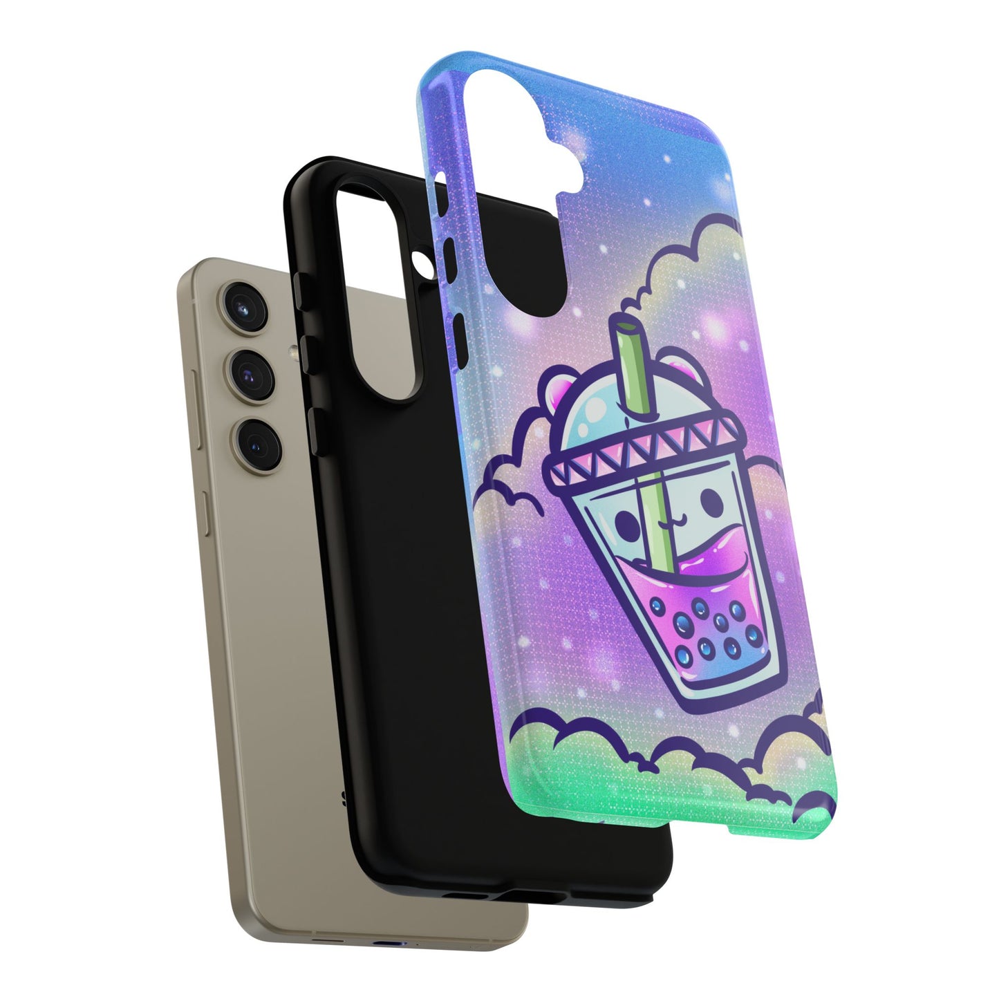Sparkly Clouds Boba Phone Case