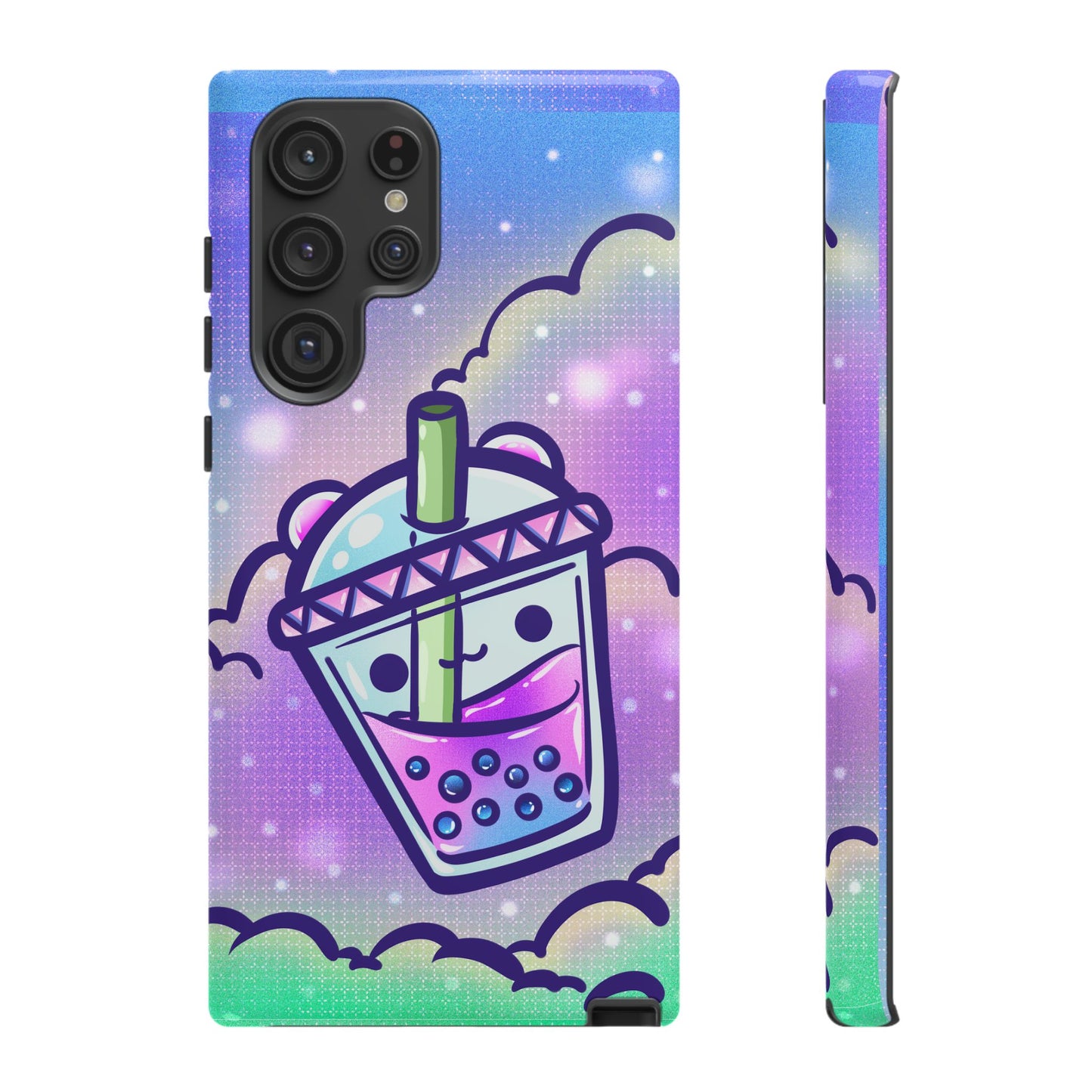 Sparkly Clouds Boba Phone Case
