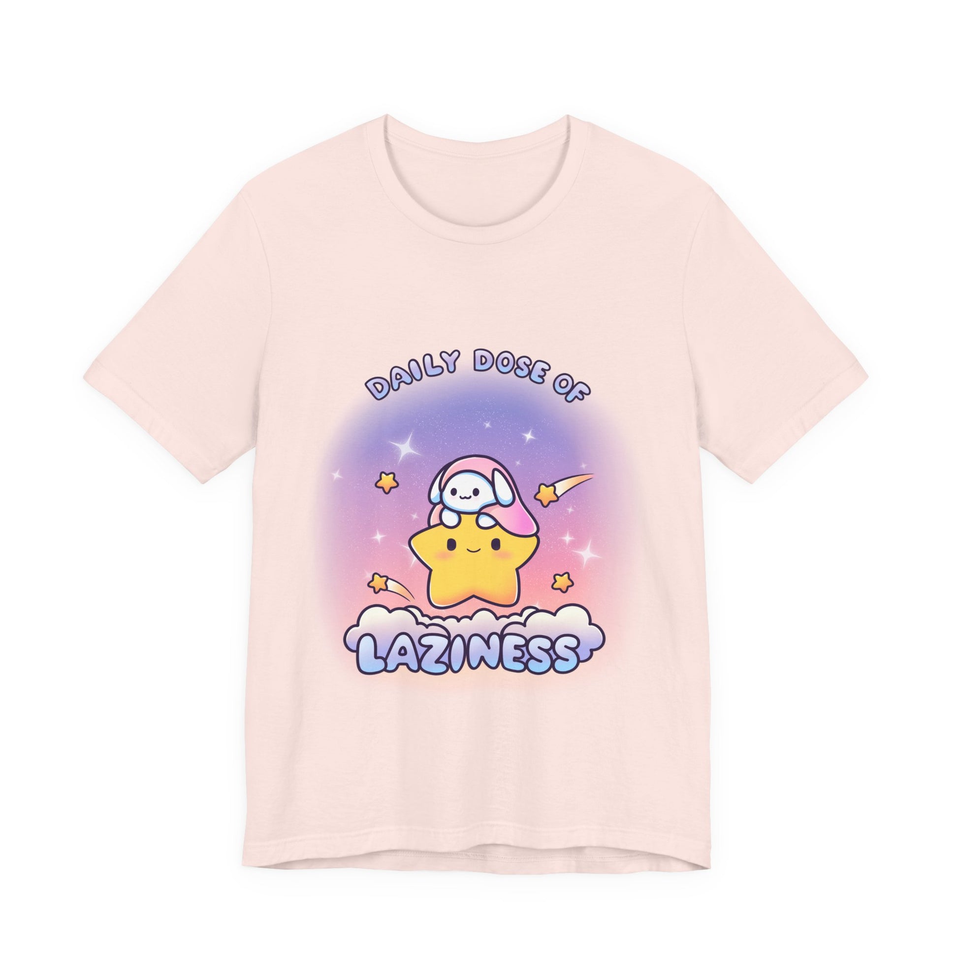 Daily Dose of Laziness Tee, Cute Relaxed Fit T Shirt - Pink X Holic