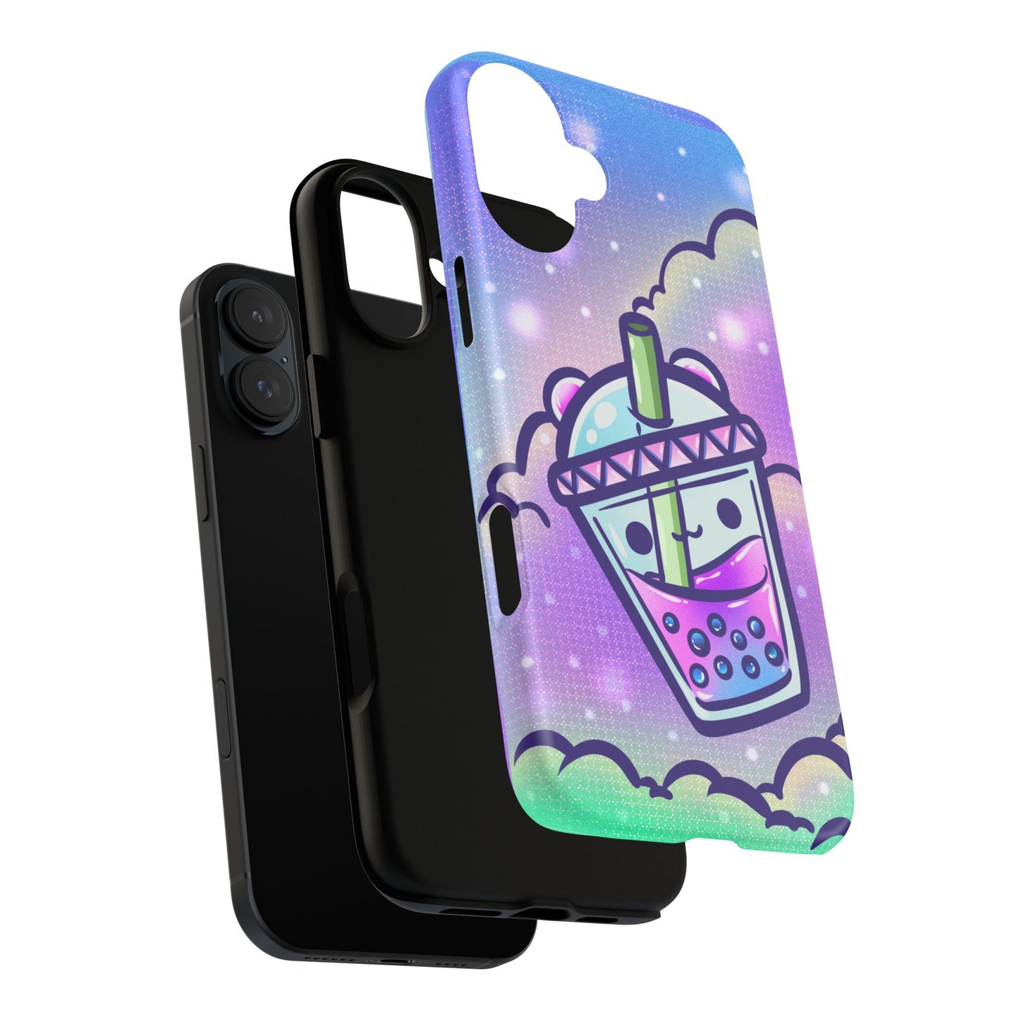 Sparkly Clouds Boba Phone Case