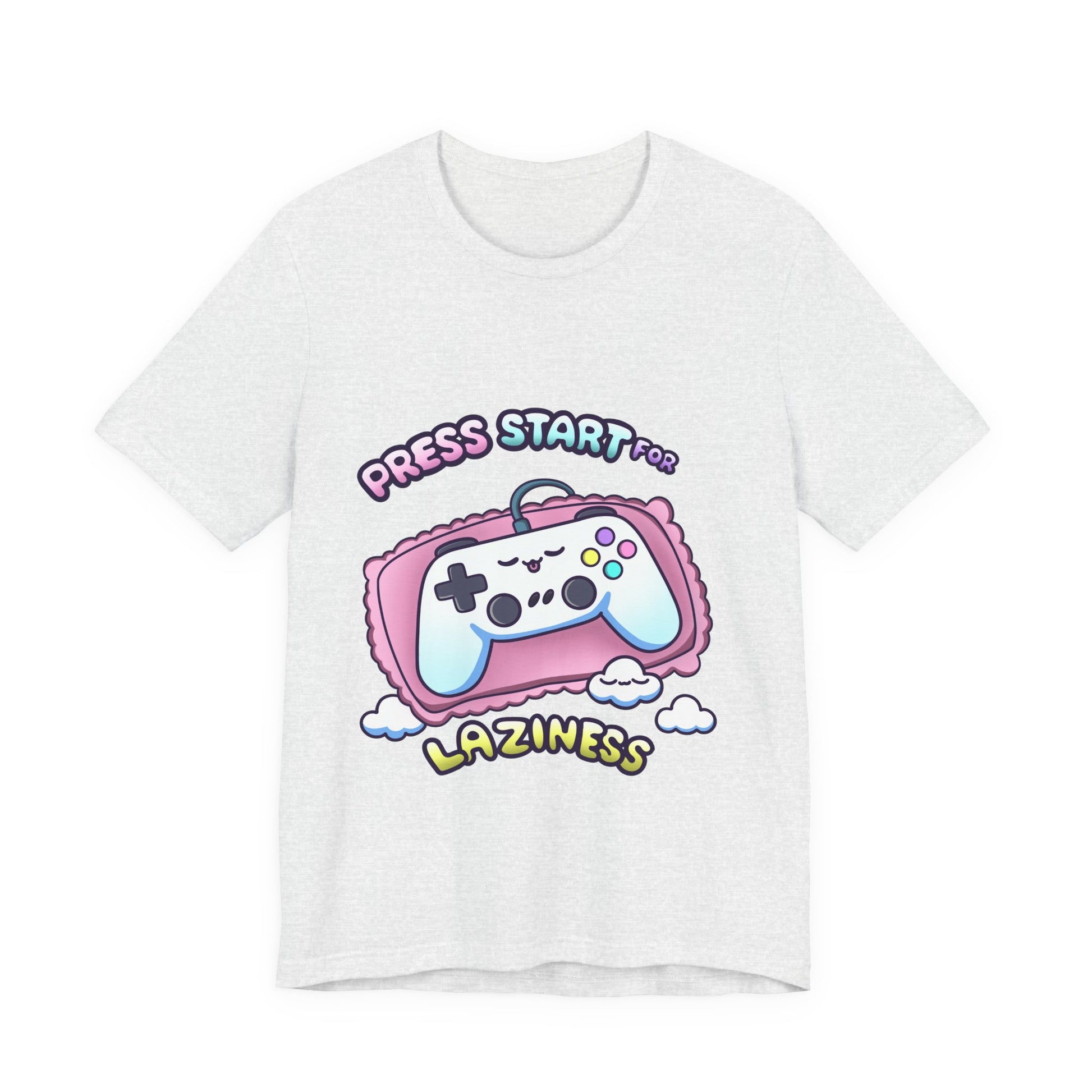 Press Start For Laziness Cute Gaming T Shirt - Pink X Holic