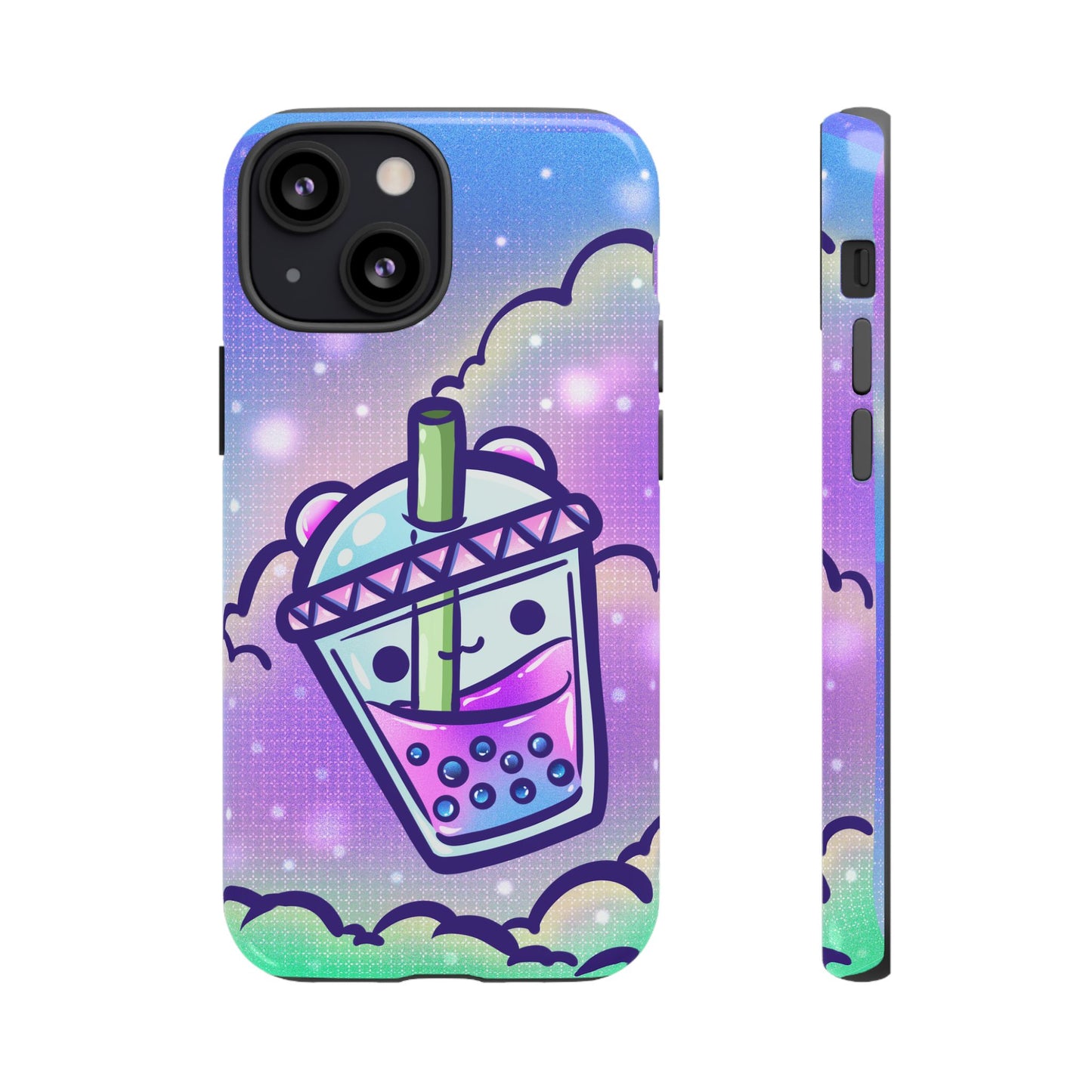 Sparkly Clouds Boba Phone Case