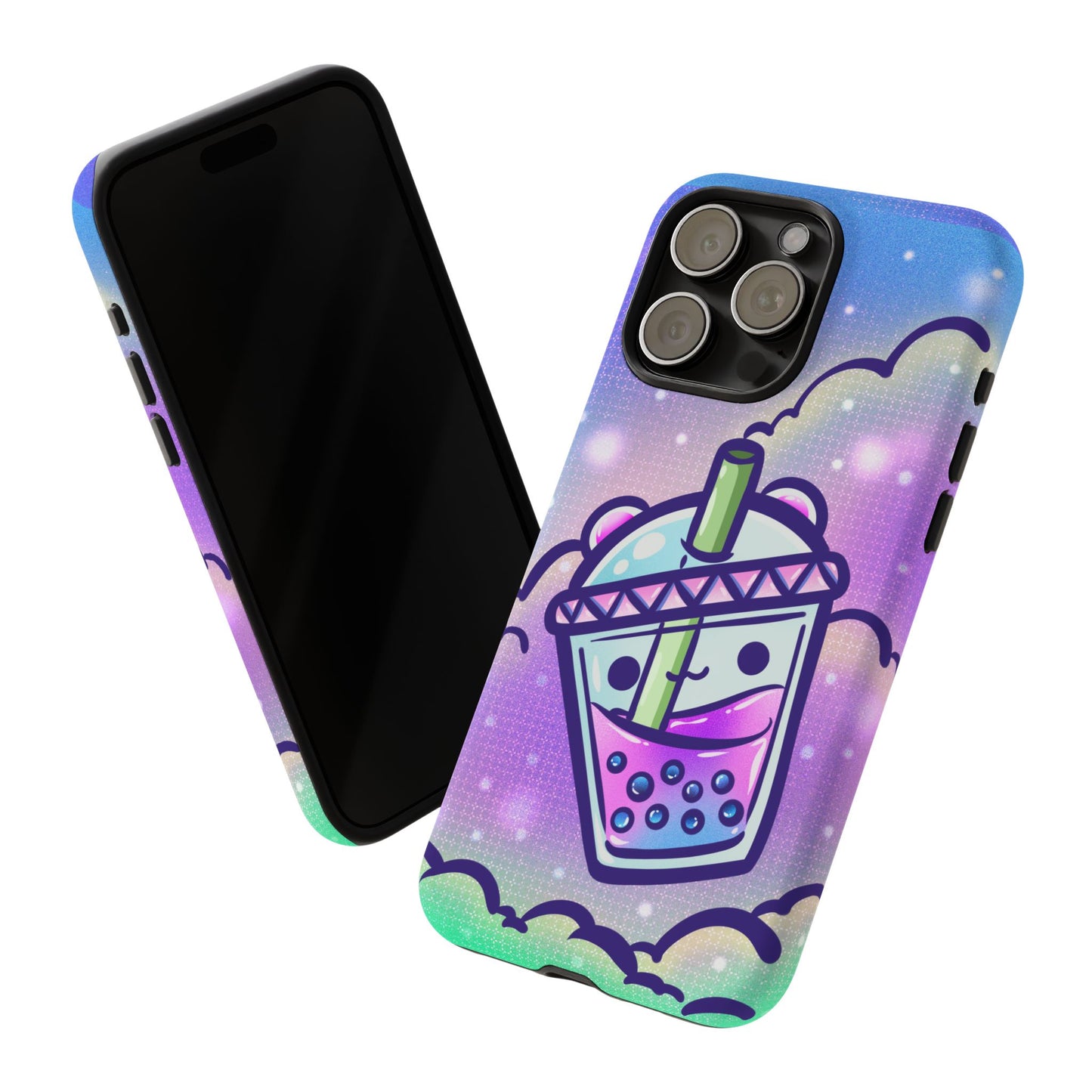 Sparkly Clouds Boba Phone Case