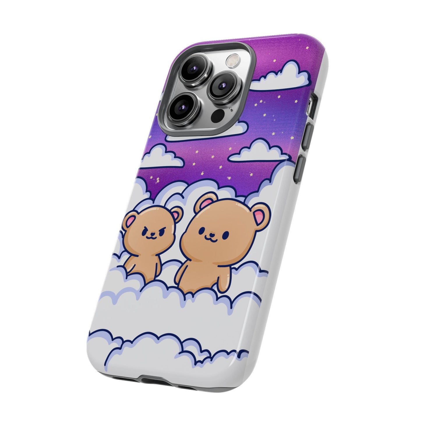 Cloud Cubs Cute Bears on Cloudy Night Sky Phone Case