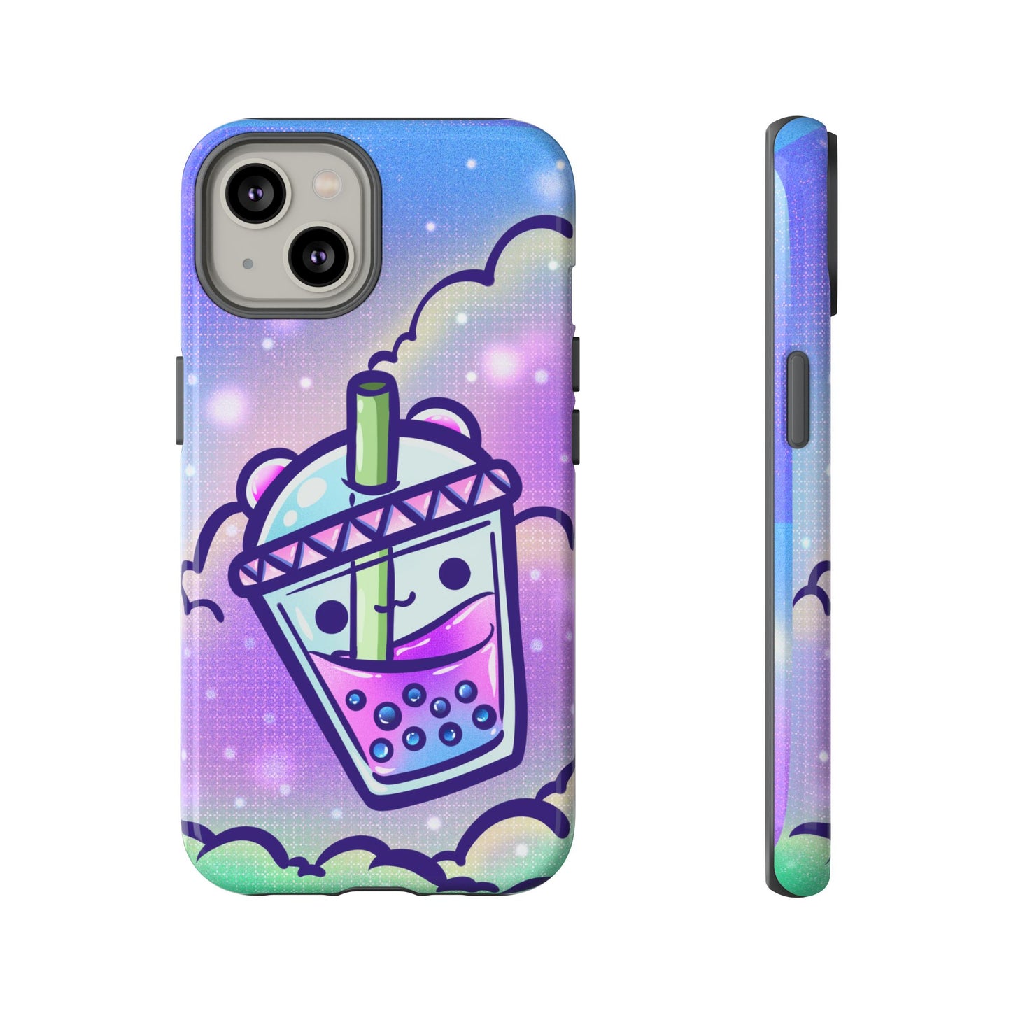 Sparkly Clouds Boba Phone Case