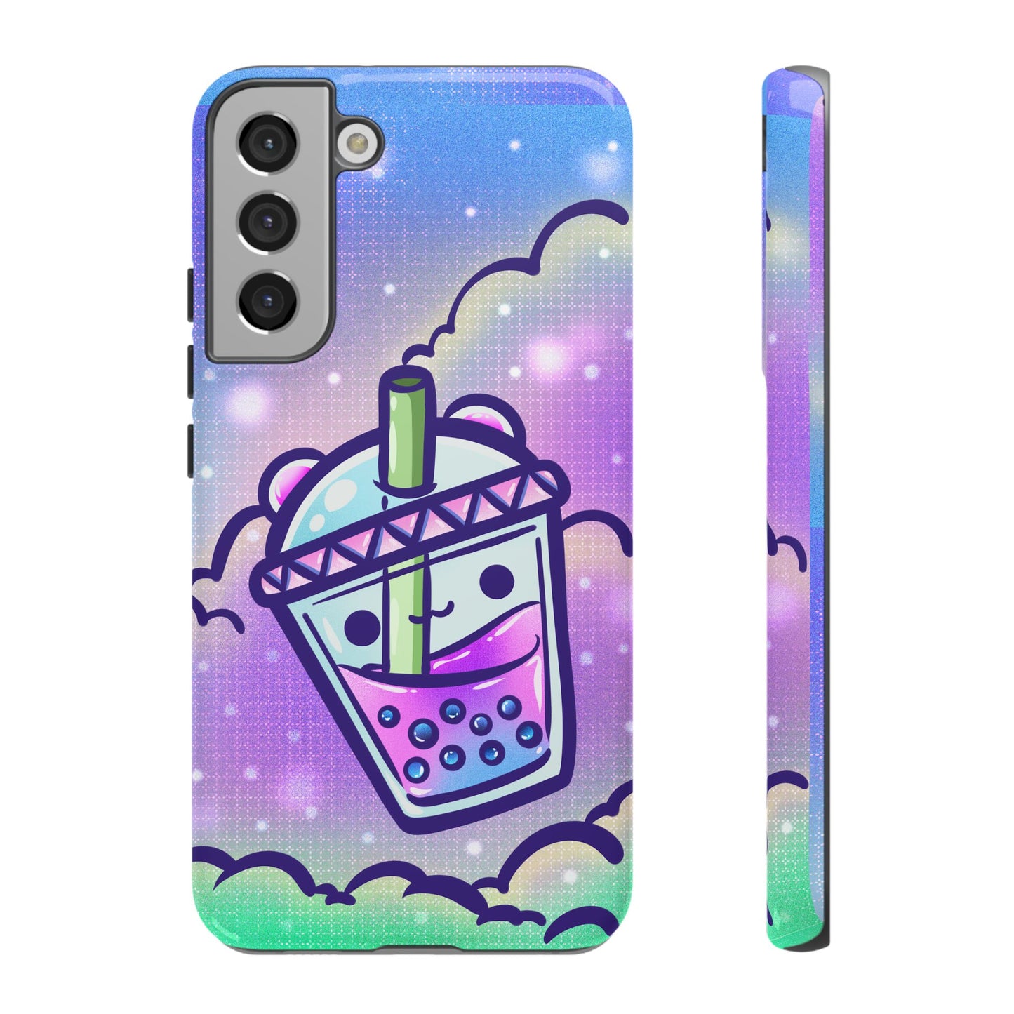 Sparkly Clouds Boba Phone Case