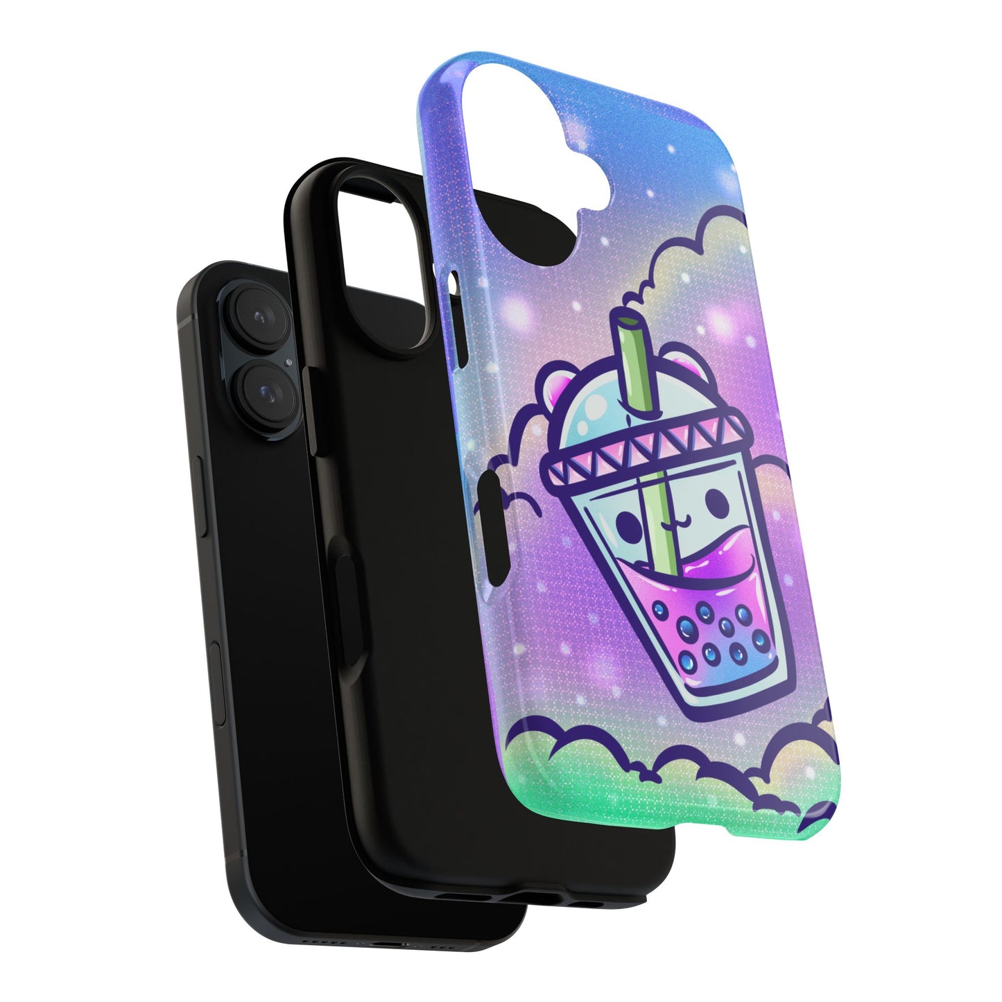 Sparkly Clouds Boba Phone Case