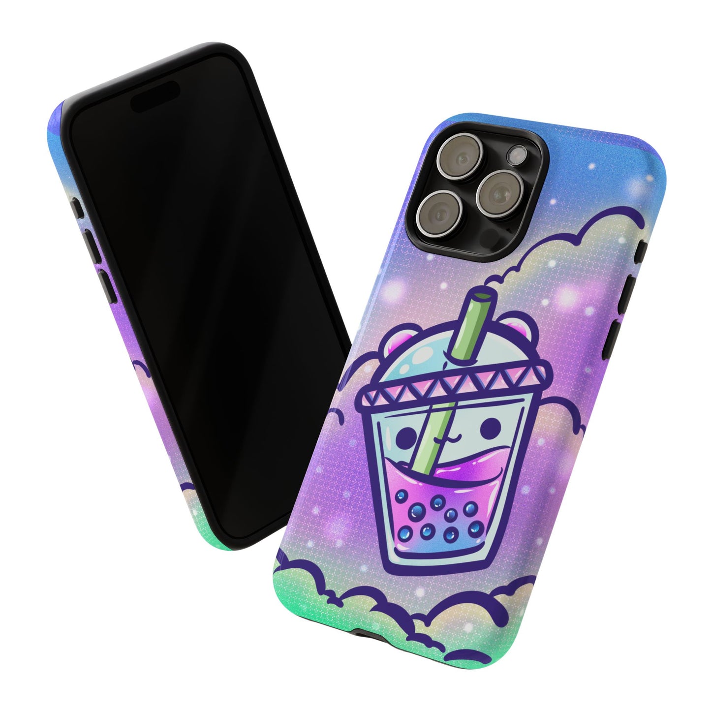 Sparkly Clouds Boba Phone Case