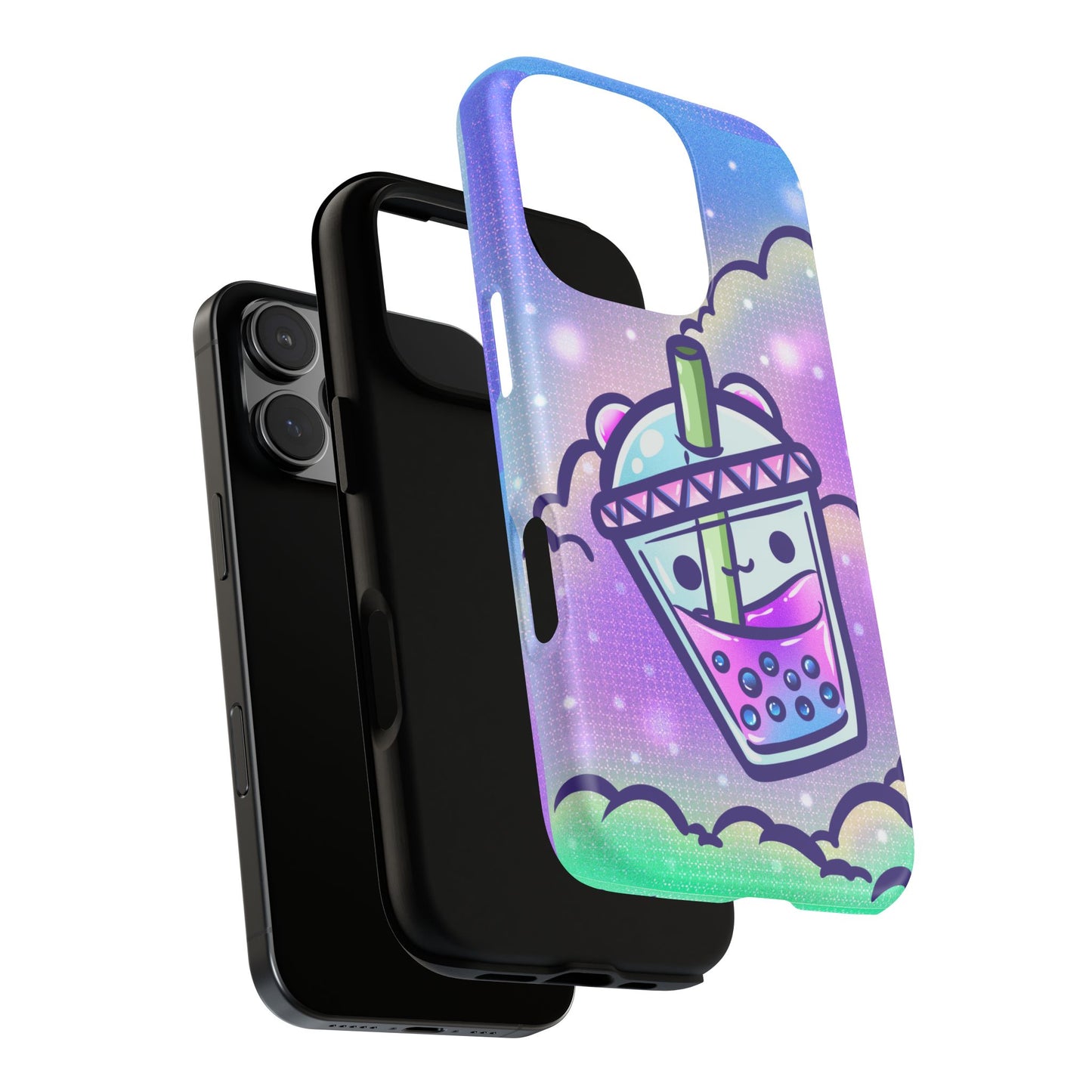 Sparkly Clouds Boba Phone Case