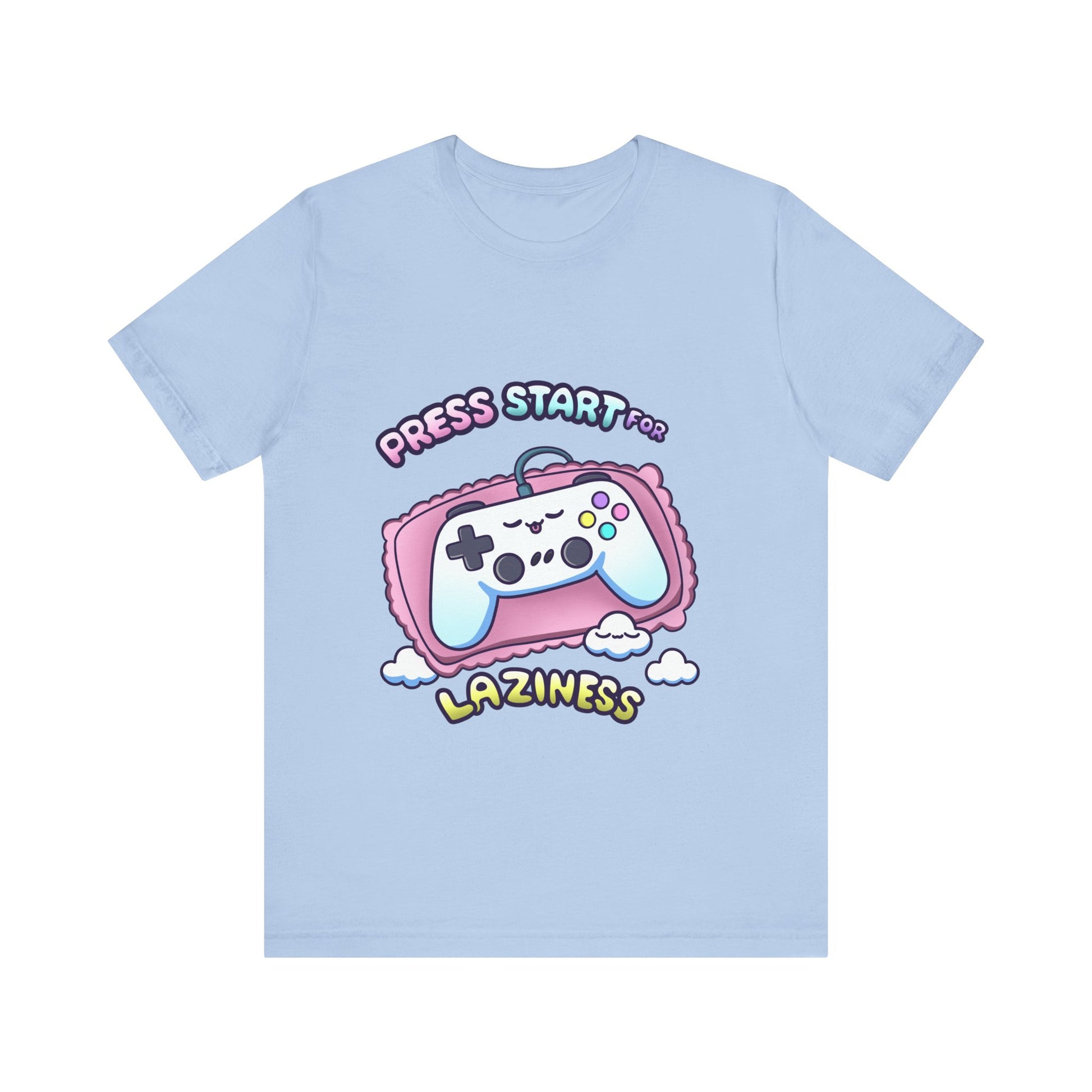Press Start For Laziness Cute Gaming T Shirt - Pink X Holic