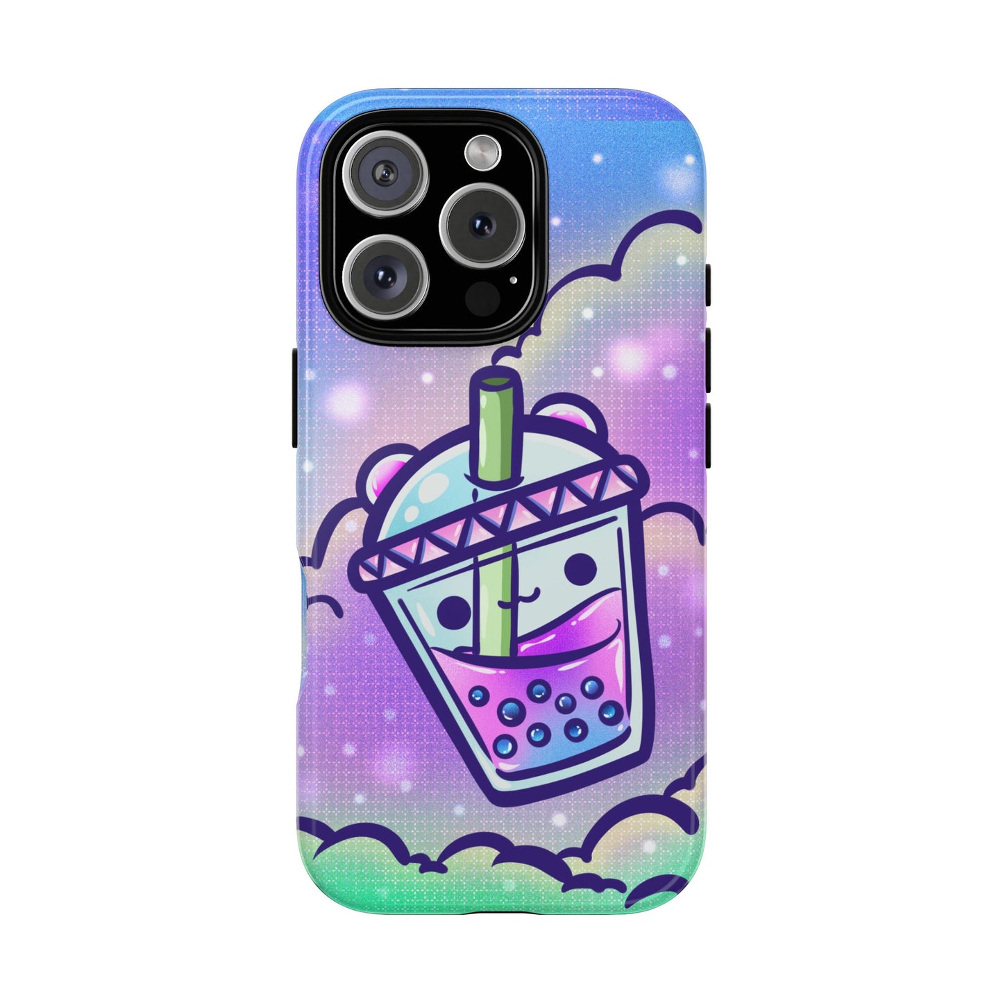 Sparkly Clouds Boba Phone Case