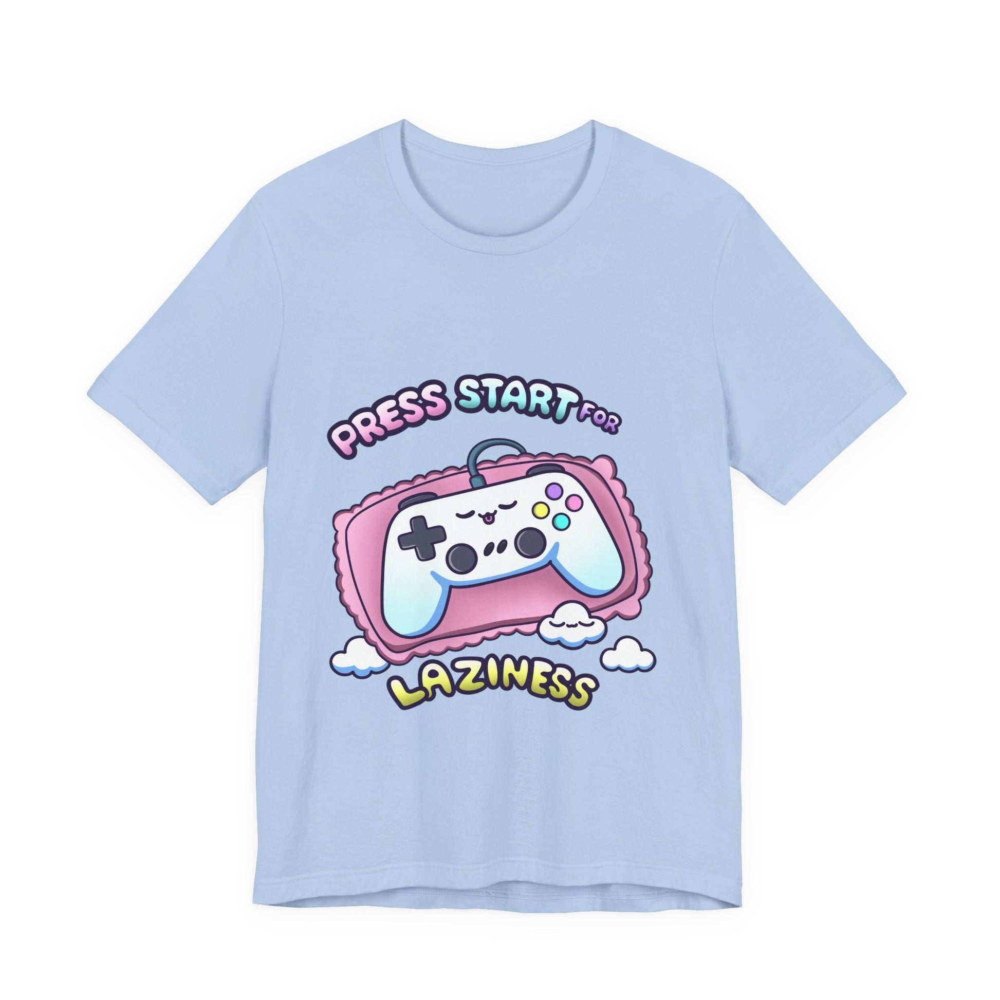 Press Start For Laziness Cute Gaming T Shirt - Pink X Holic