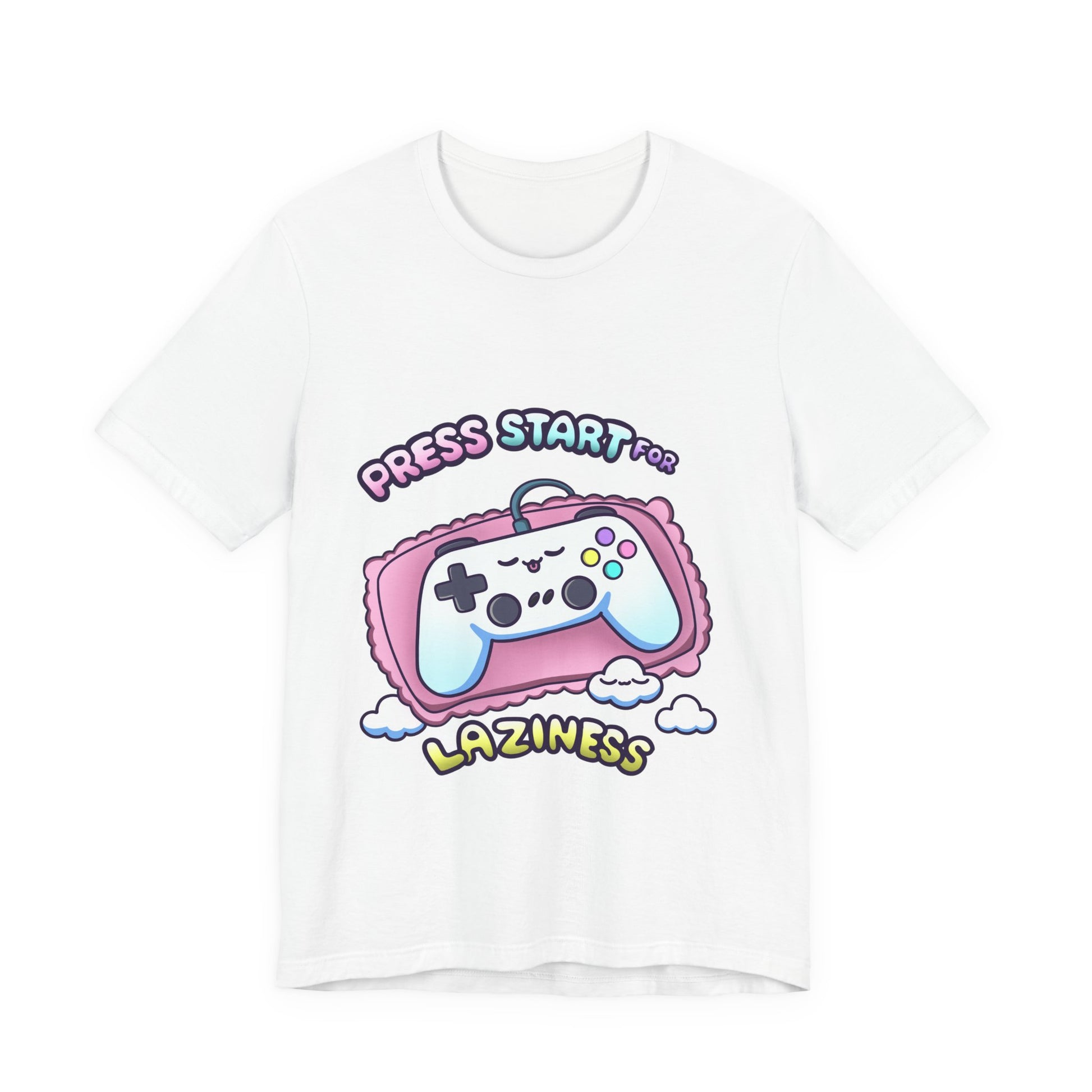 Press Start For Laziness Cute Gaming T Shirt - Pink X Holic