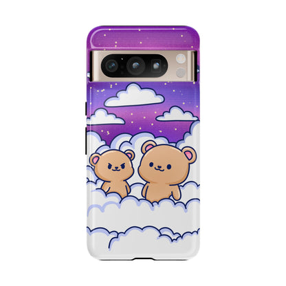 Cloud Cubs Cute Bears on Cloudy Night Sky Phone Case