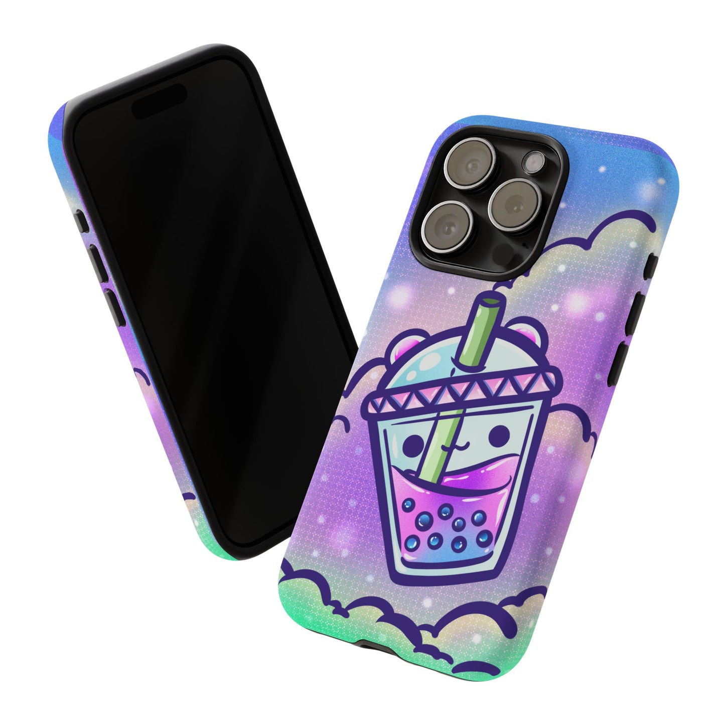 Sparkly Clouds Boba Phone Case