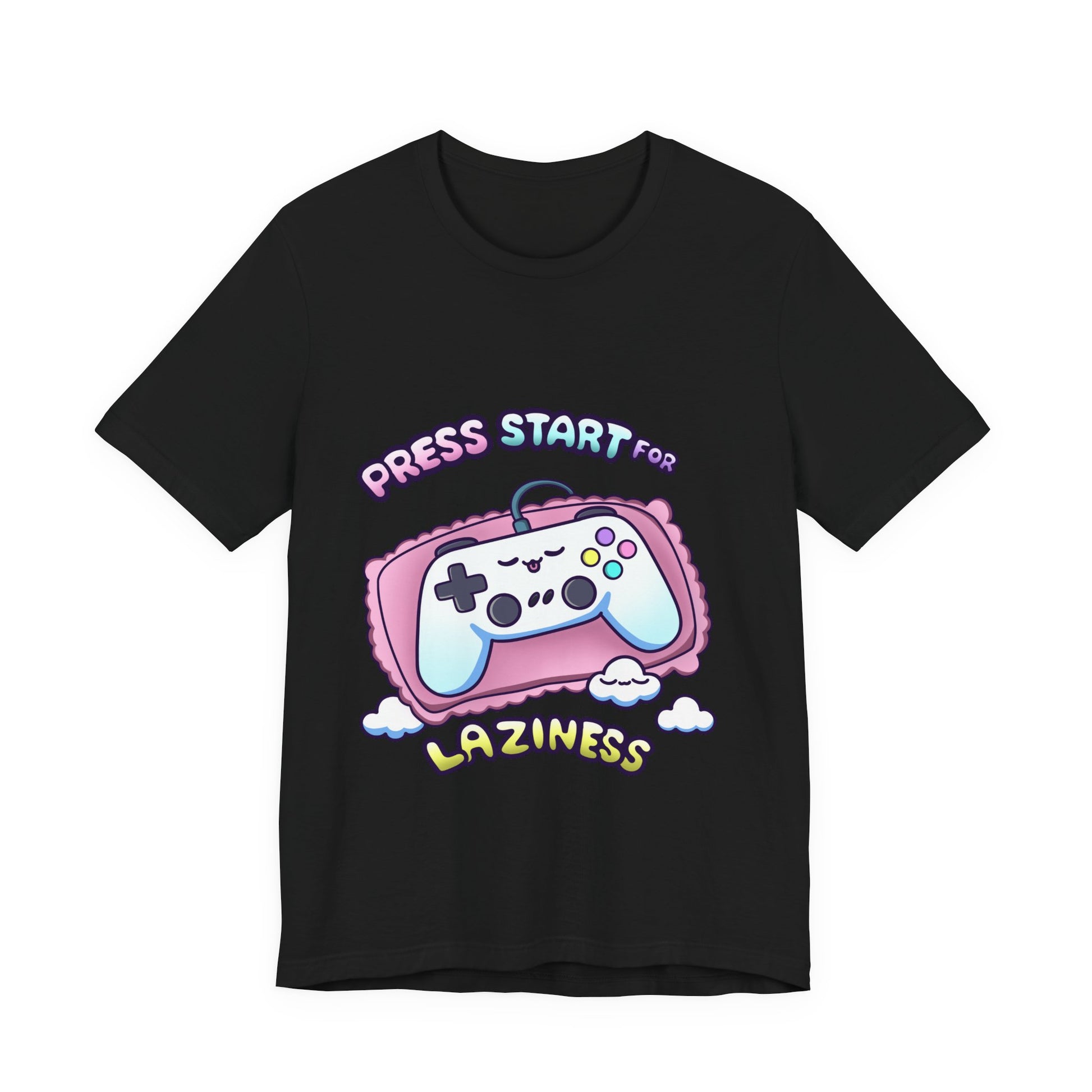 Press Start For Laziness Cute Gaming T Shirt - Pink X Holic