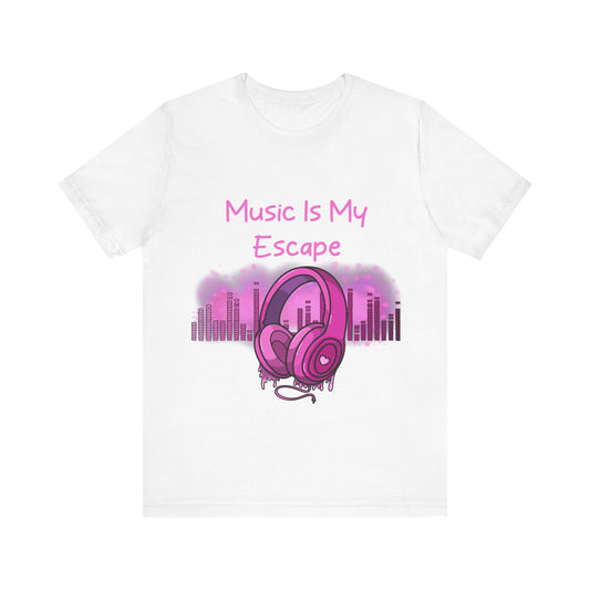 Music Is My Escape Music Lover T Shirt - Pink X Holic