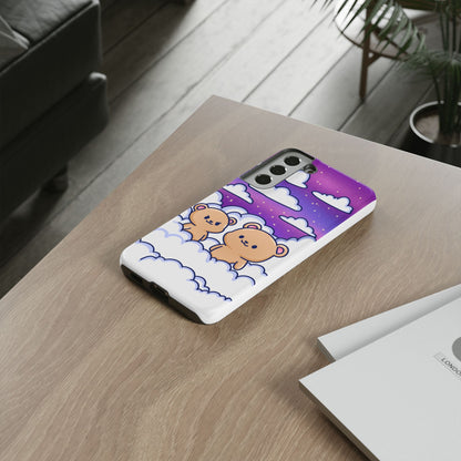 Cloud Cubs Cute Bears on Cloudy Night Sky Phone Case