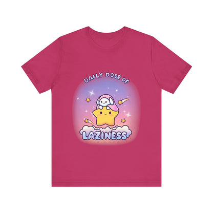 Daily Dose of Laziness Tee, Cute Relaxed Fit T Shirt - Pink X Holic