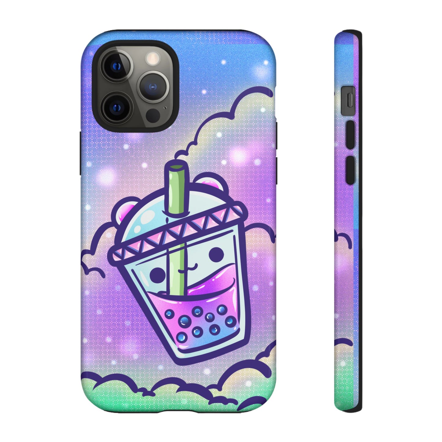Sparkly Clouds Boba Phone Case
