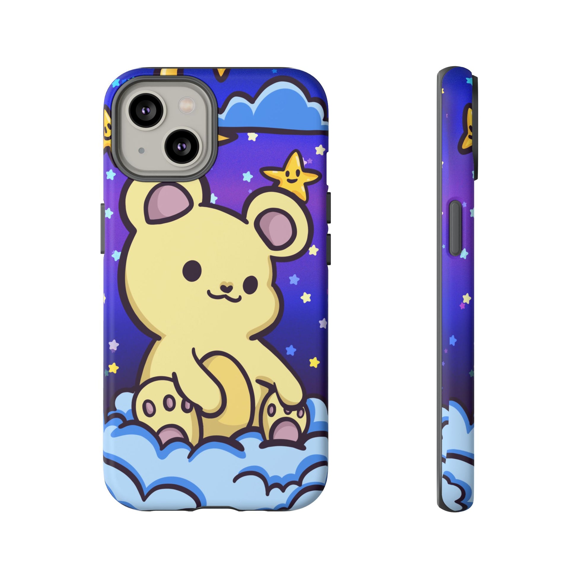 Cloud Cub Nighttime Sky Bear Phone Case - Pink X Holic