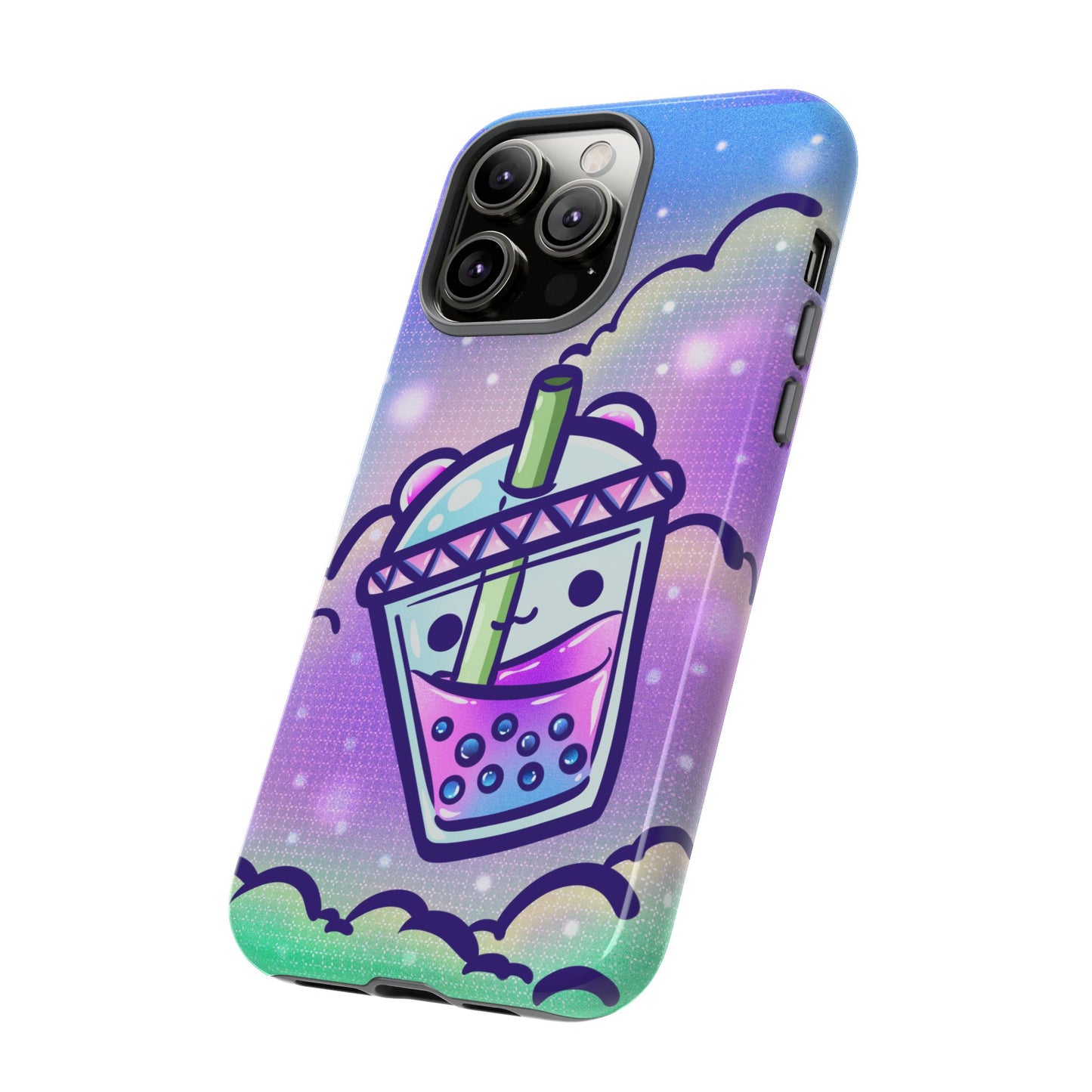 Sparkly Clouds Boba Phone Case