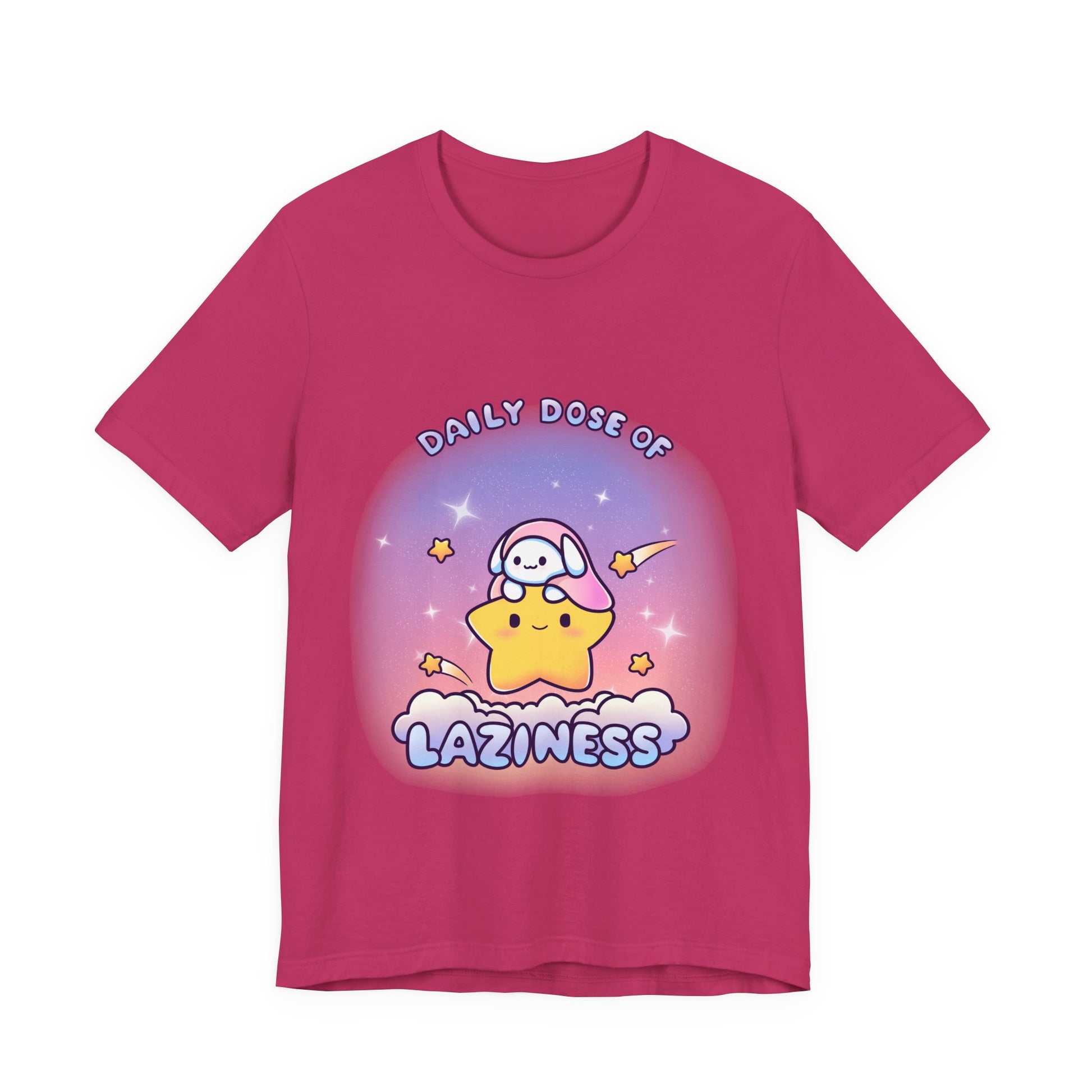 Daily Dose of Laziness Tee, Cute Relaxed Fit T Shirt - Pink X Holic