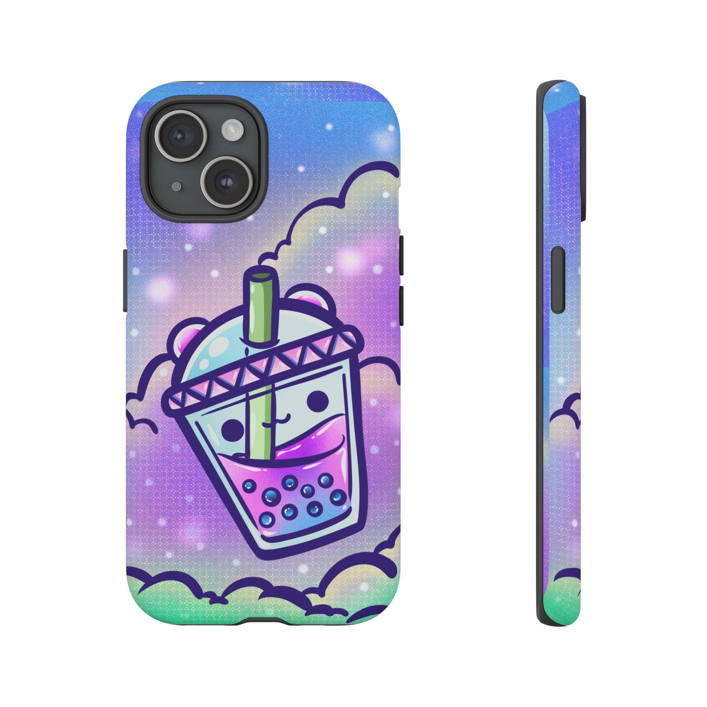 Sparkly Clouds Boba Phone Case