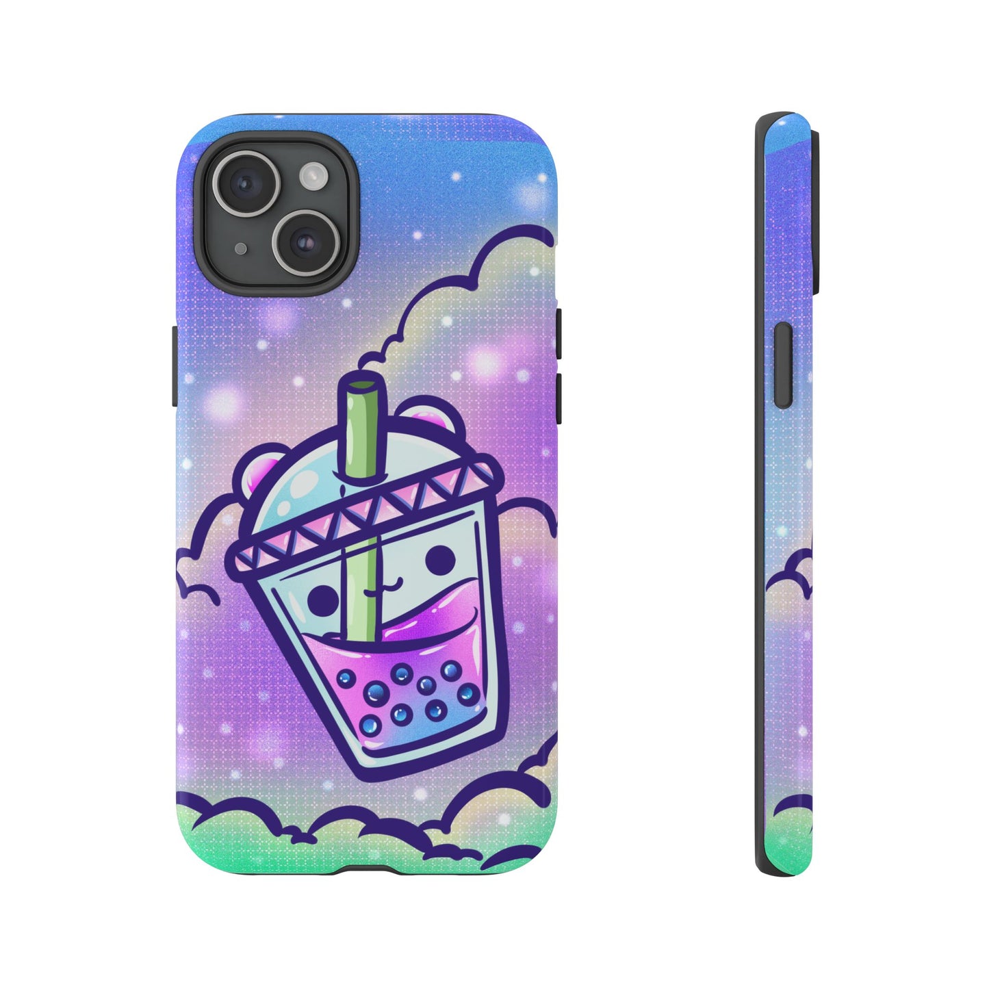 Sparkly Clouds Boba Phone Case