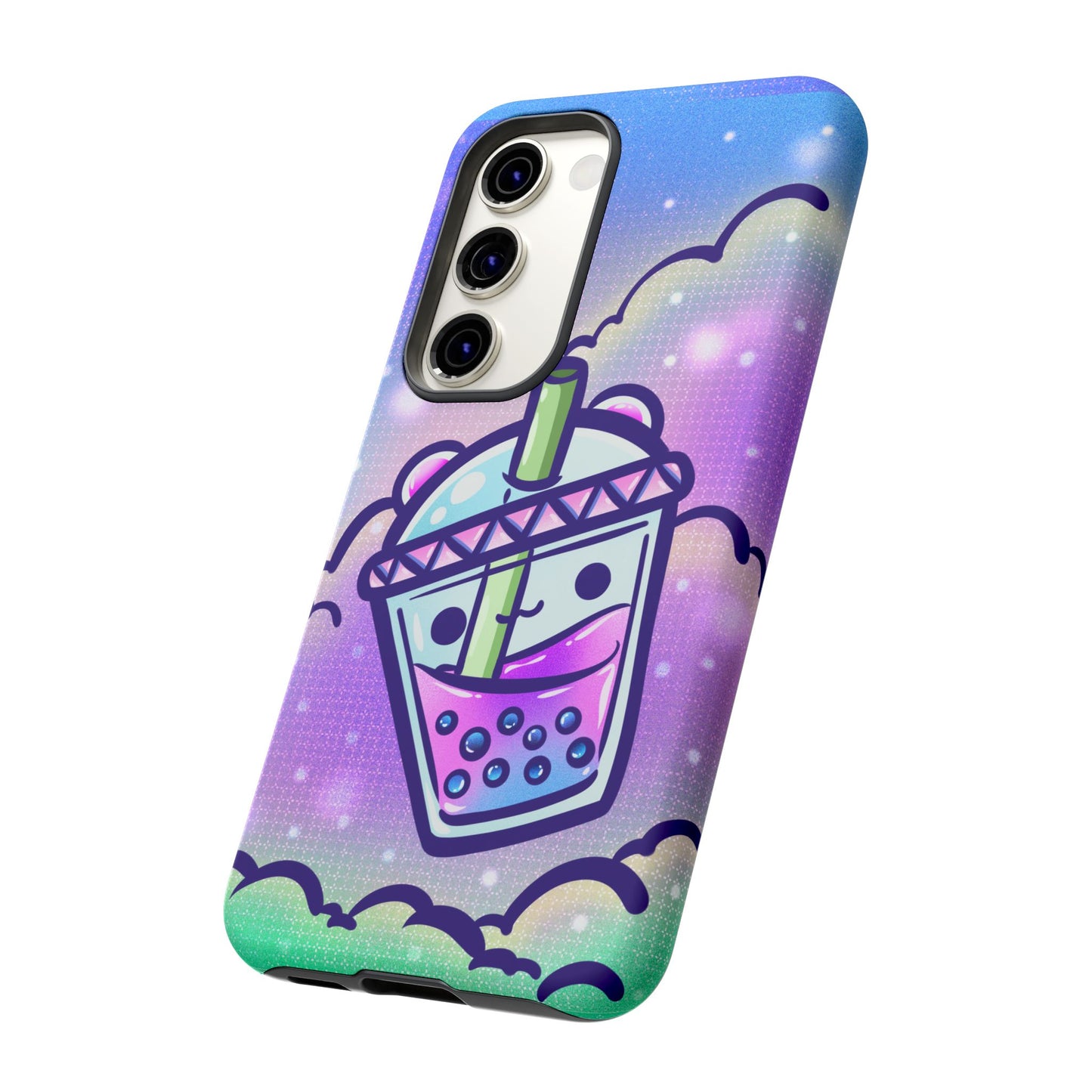 Sparkly Clouds Boba Phone Case
